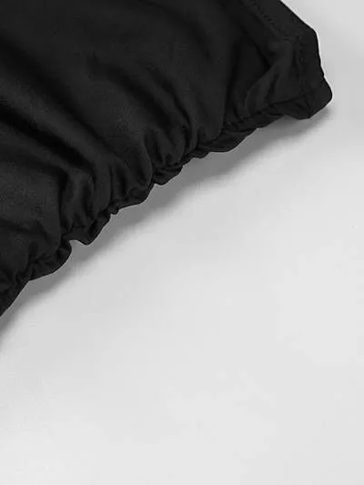 Solid Ruffles Strapless Bodycon Dress, 6 of 7