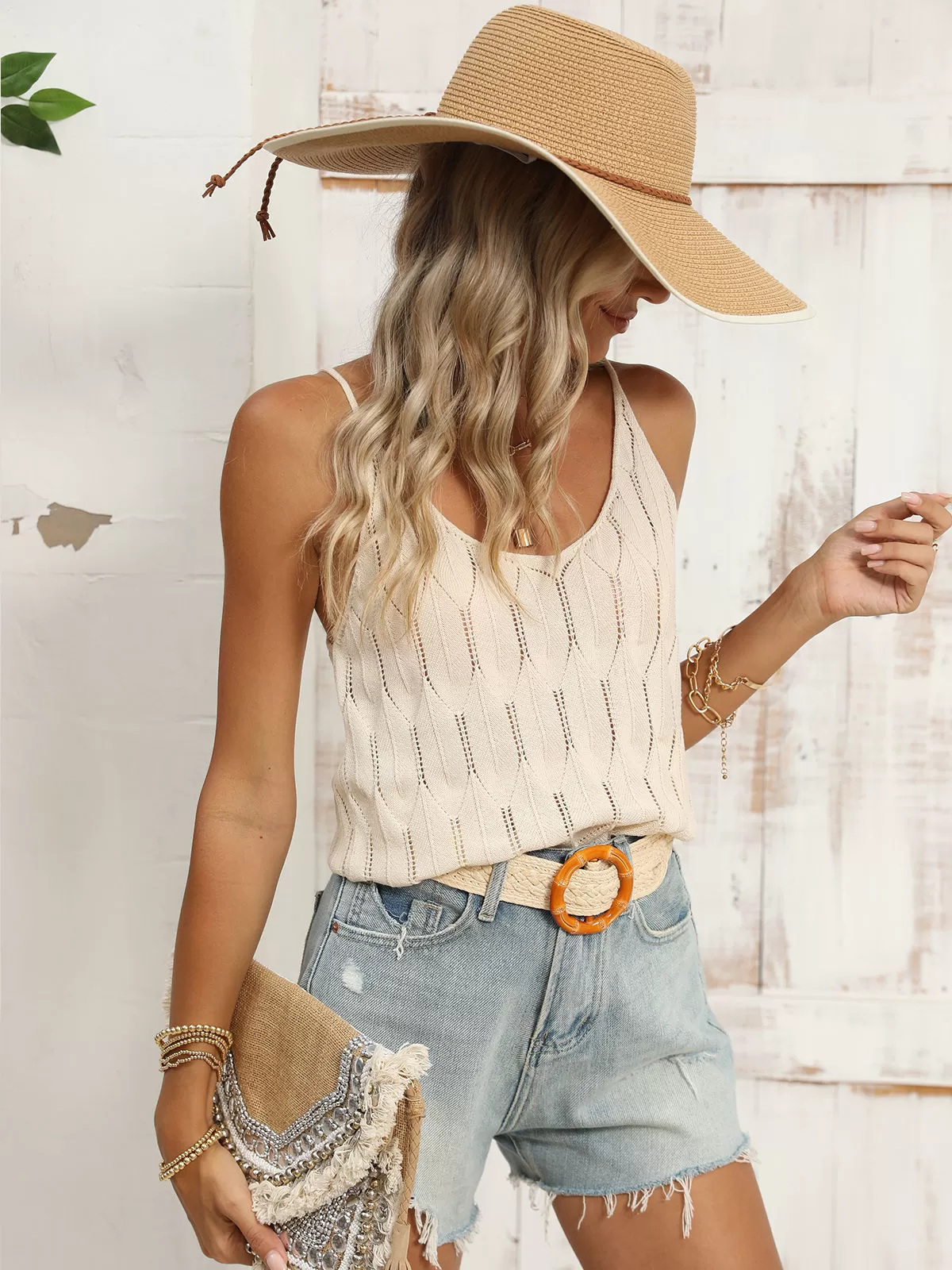 Solid V-neck Regular Tank, 4 of 6