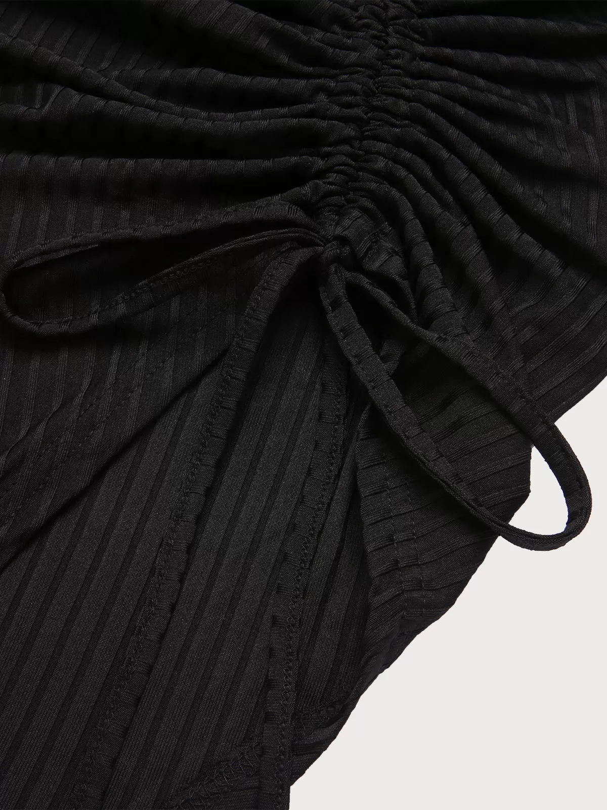 Plus Size Solid Knot One Shoulder Slit Dress, 5 of 6