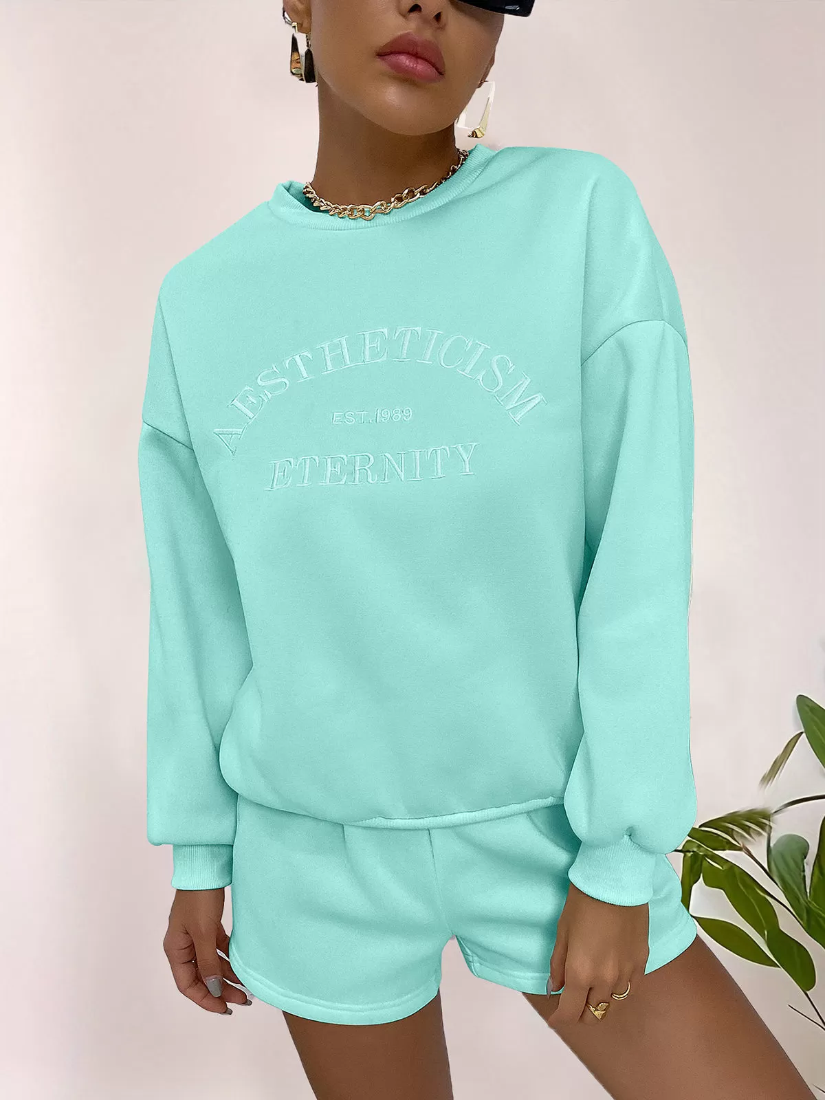 Regular Sleeve Round Neck T-shirt & Shorts, 3 of 5