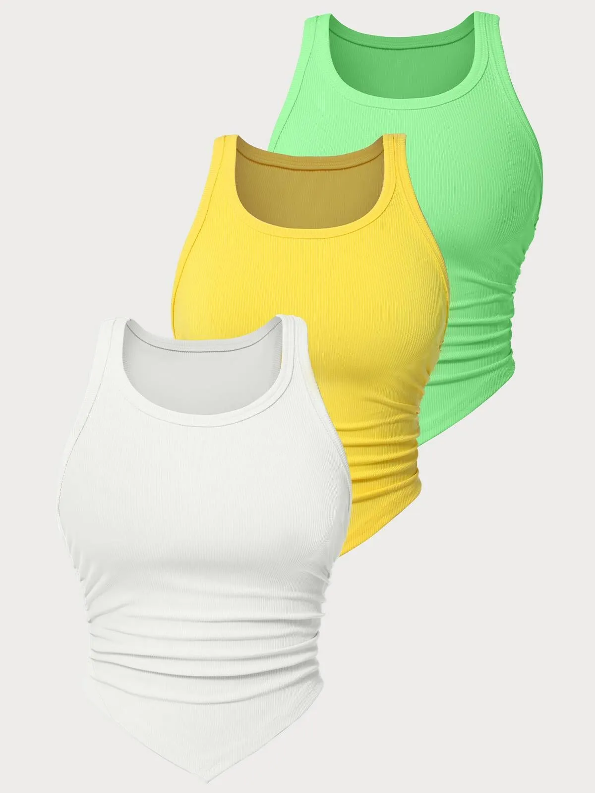 3-Pack Solid Color Scoop Cami, 1 of 6