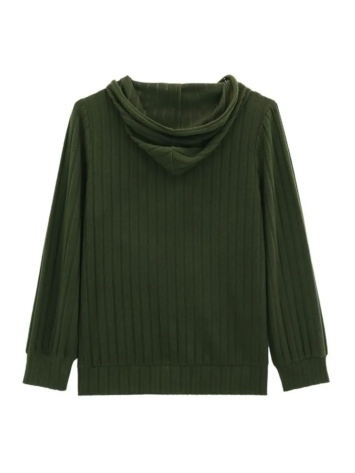 Solid Drawstring Hooded Hoodie, 2 of 5