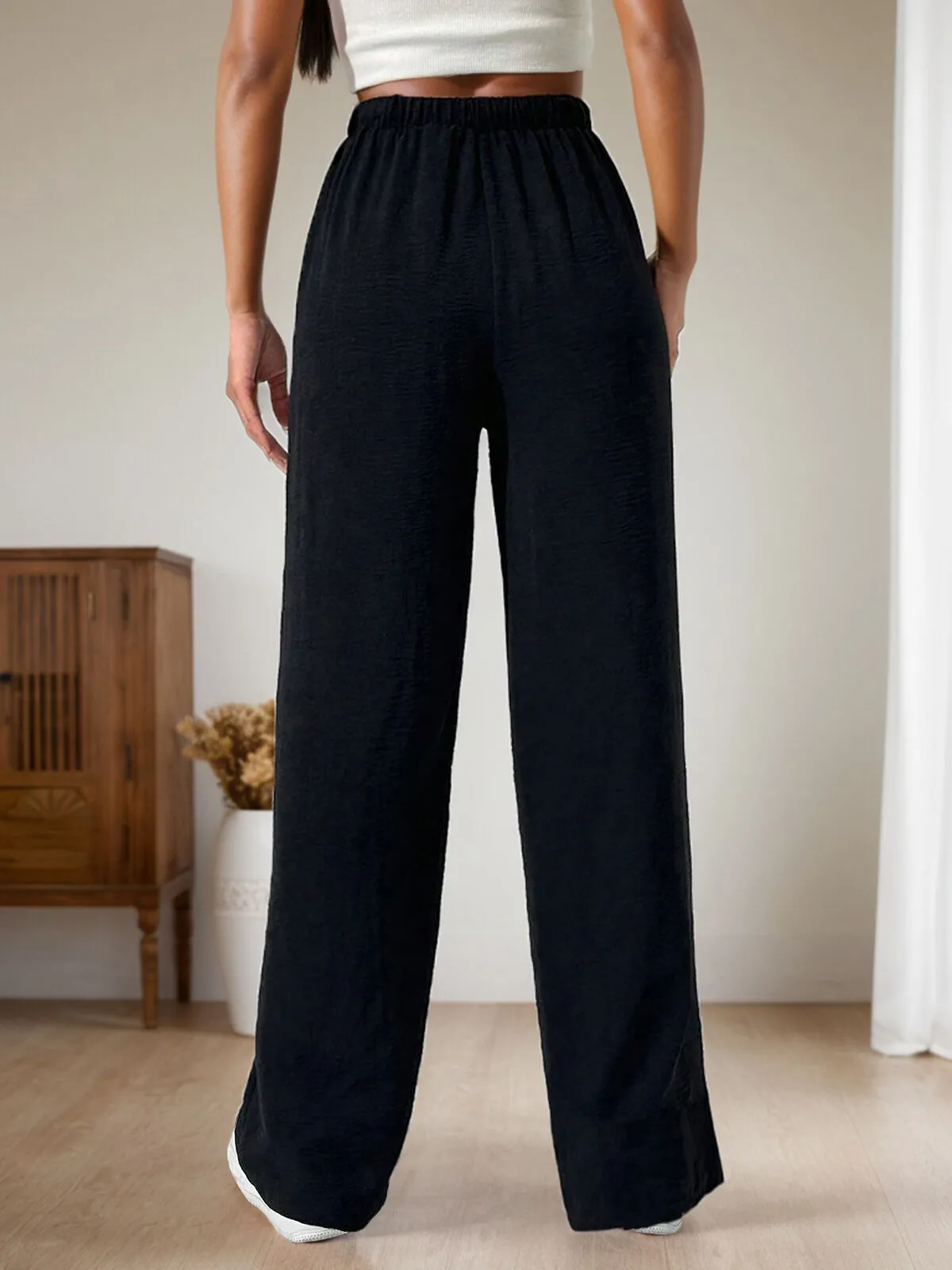Knot High Rise Drawstring Pants, 2 of 6