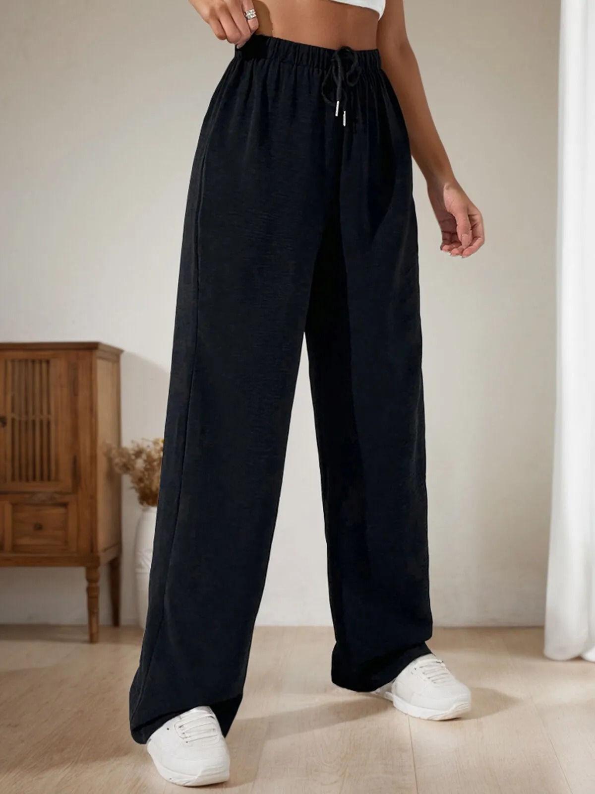 Knot High Rise Drawstring Pants, 3 of 6