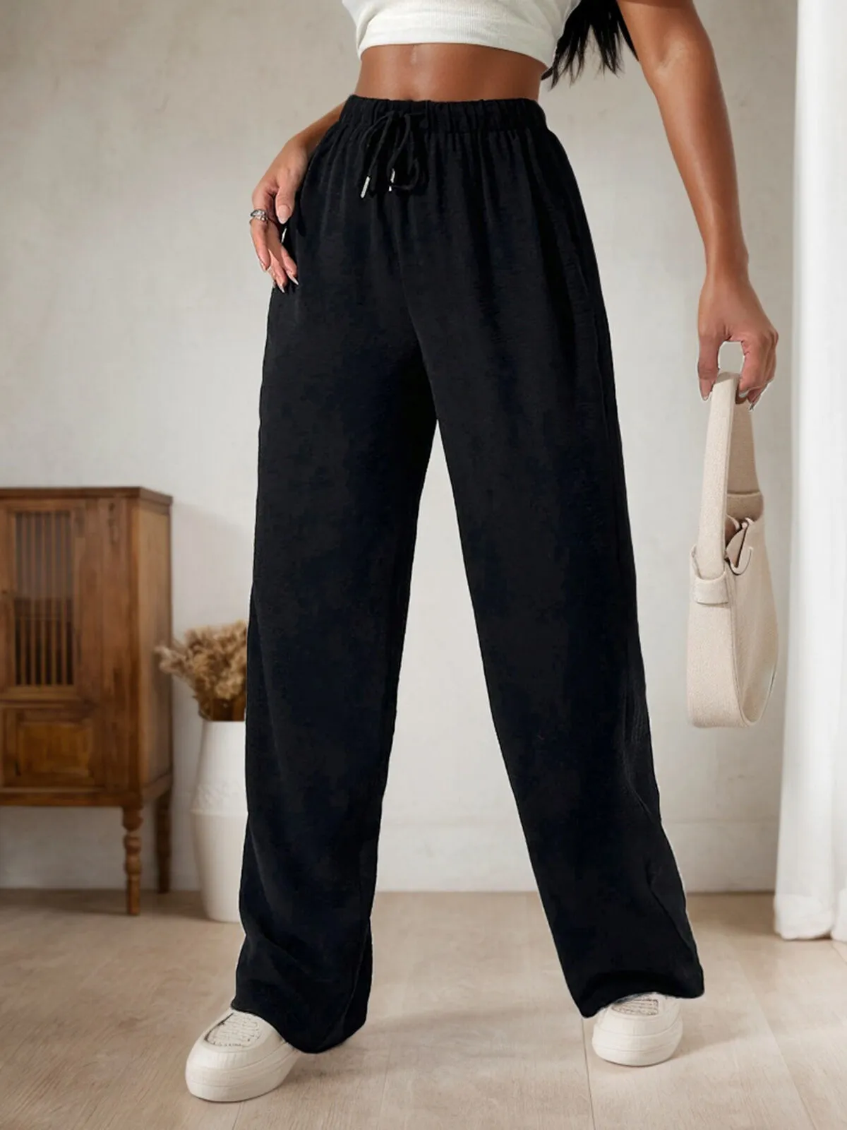 Knot High Rise Drawstring Pants, 5 of 6