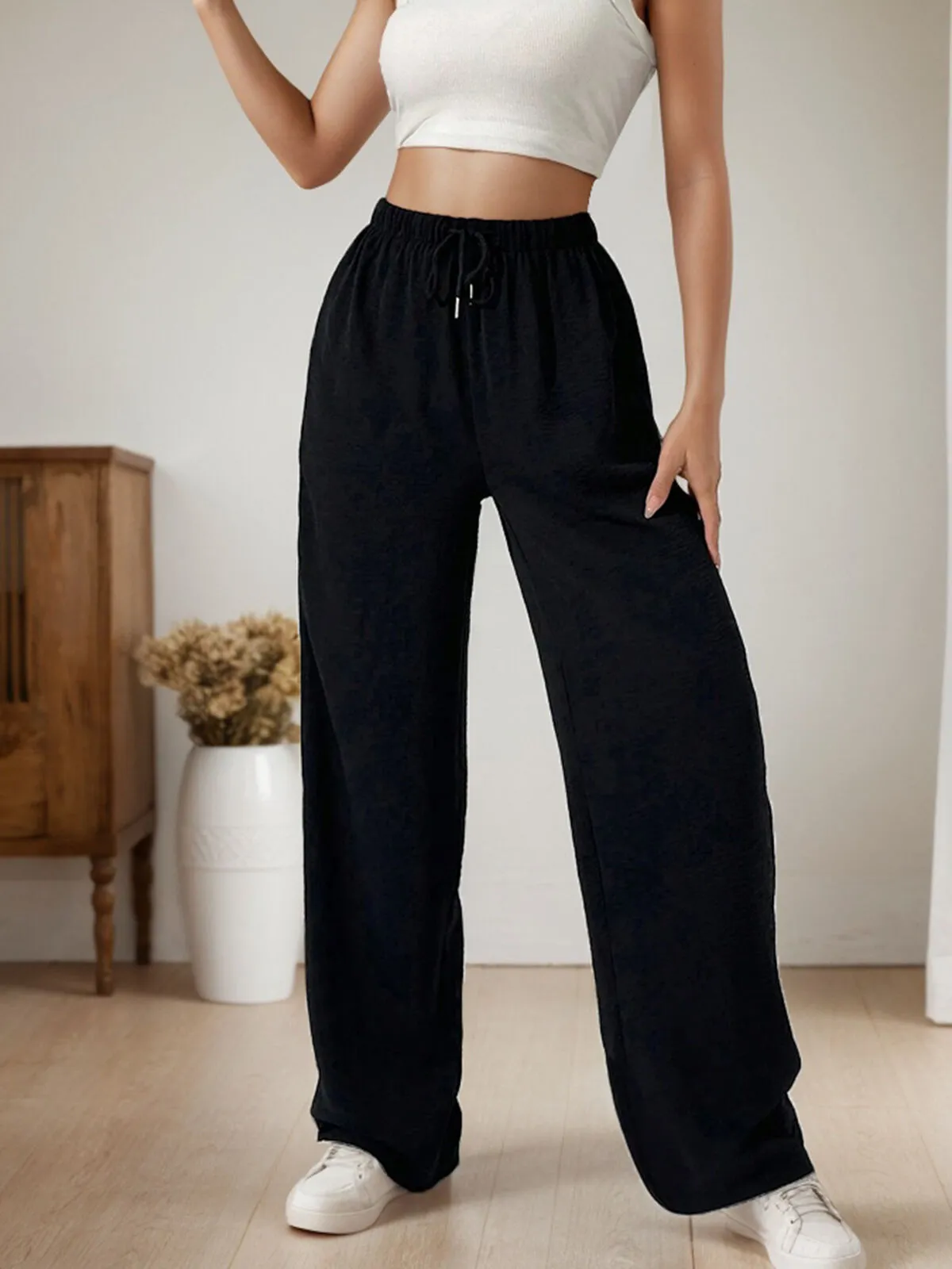 Knot High Rise Drawstring Pants, 6 of 6