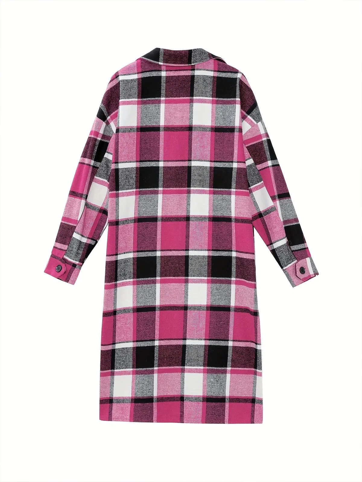 Scottish Plaid Lapel Regular Coat, 3 of 5