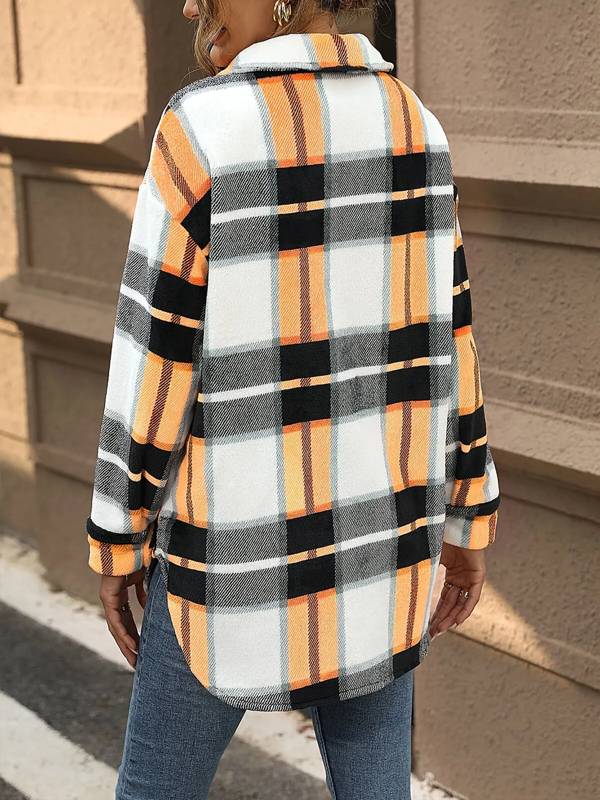 Gingham Plaid Lapel Regular Jacket, 2 of 7