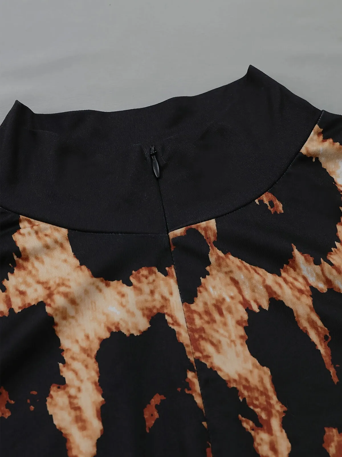 Leopard V-neck High Rise Regular Long Sleeves Jumpsuit, 4 of 6