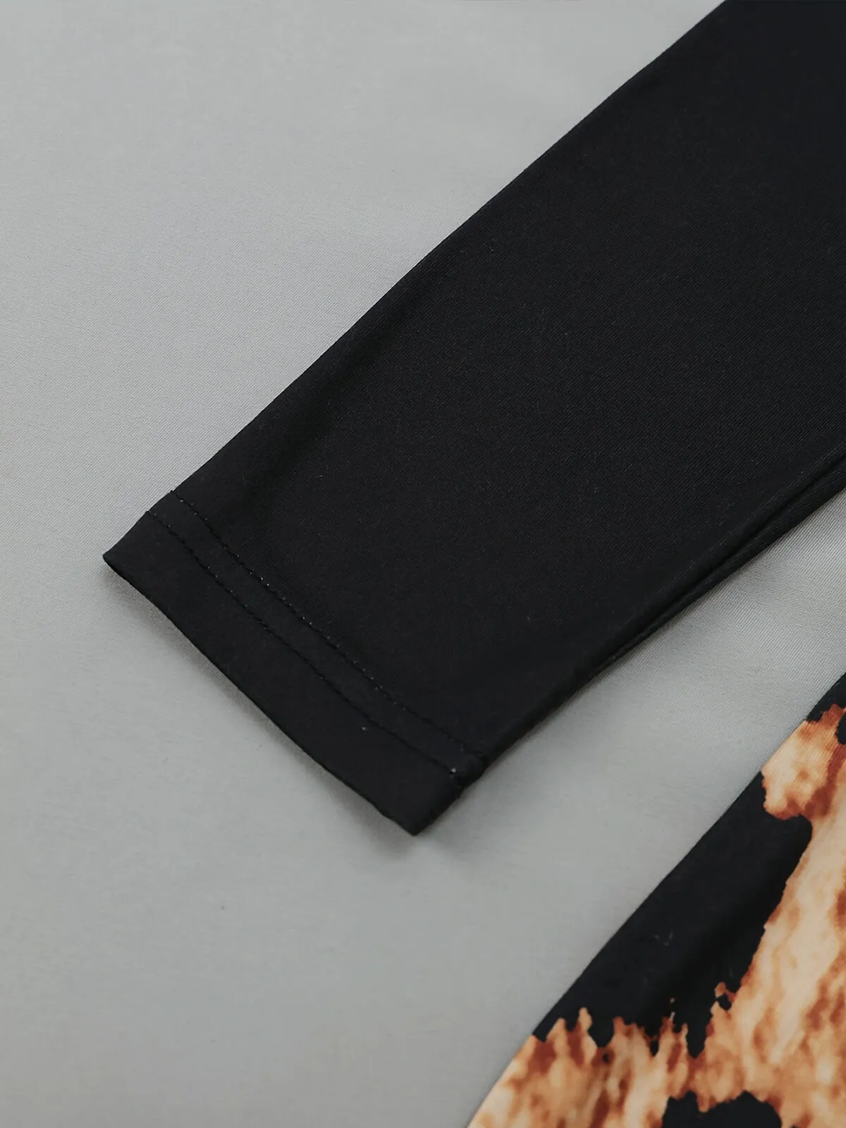 Leopard V-neck High Rise Regular Long Sleeves Jumpsuit, 5 of 6