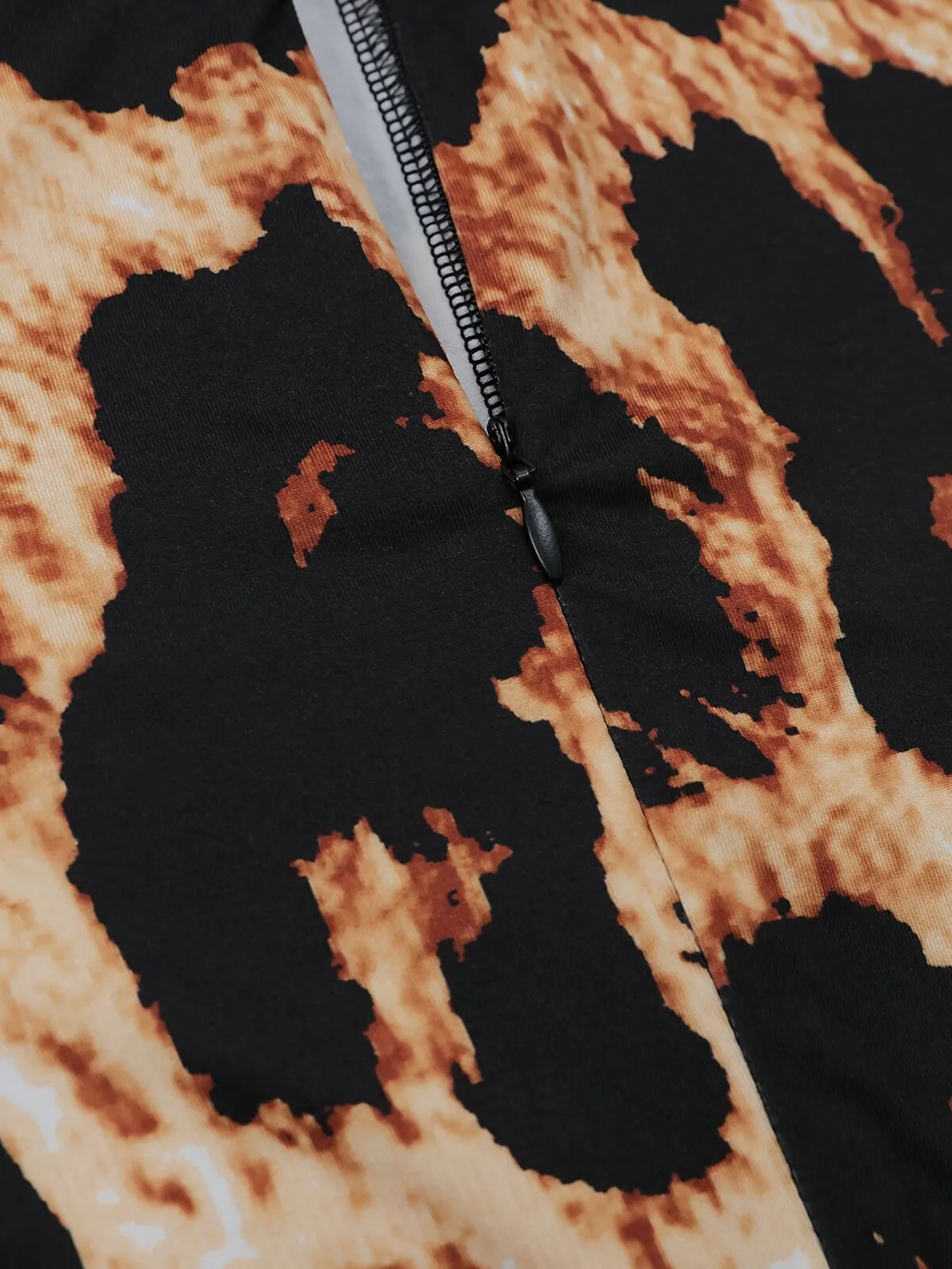 Leopard V-neck High Rise Regular Long Sleeves Jumpsuit, 6 of 6