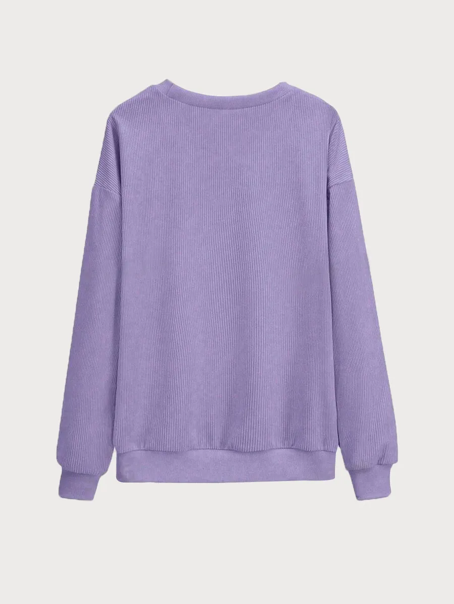 Plus Size Long Sleeve Fabric Sweatshirt, 3 of 3