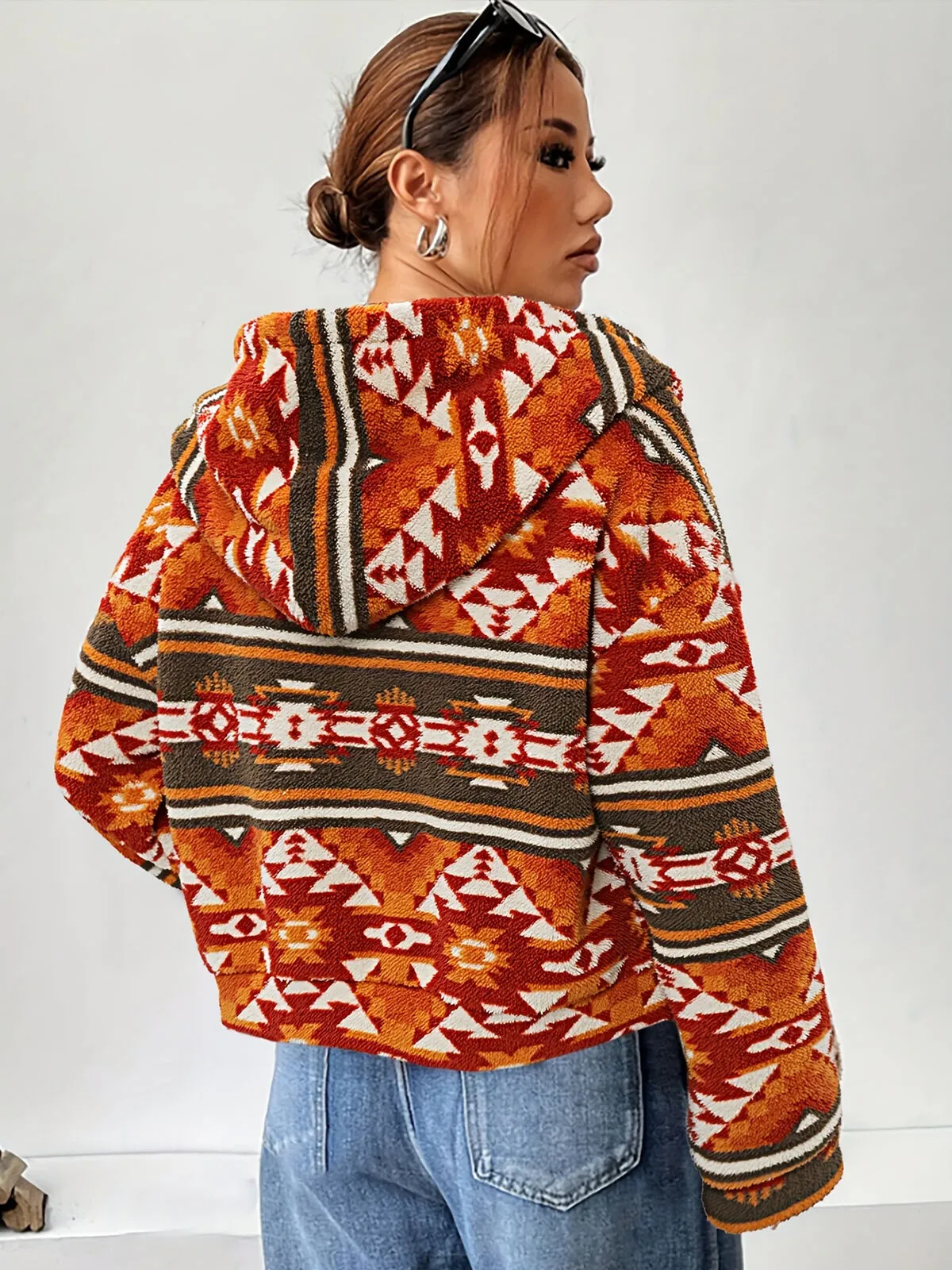 Graphic Hooded Regular Sleeve Coat, 2 of 6