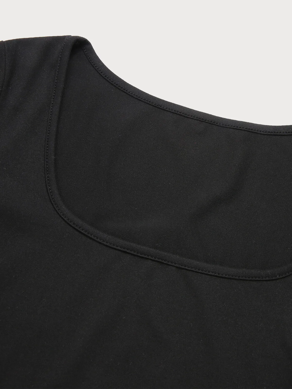 Solid Round Neck Regular Blouse, 4 of 6