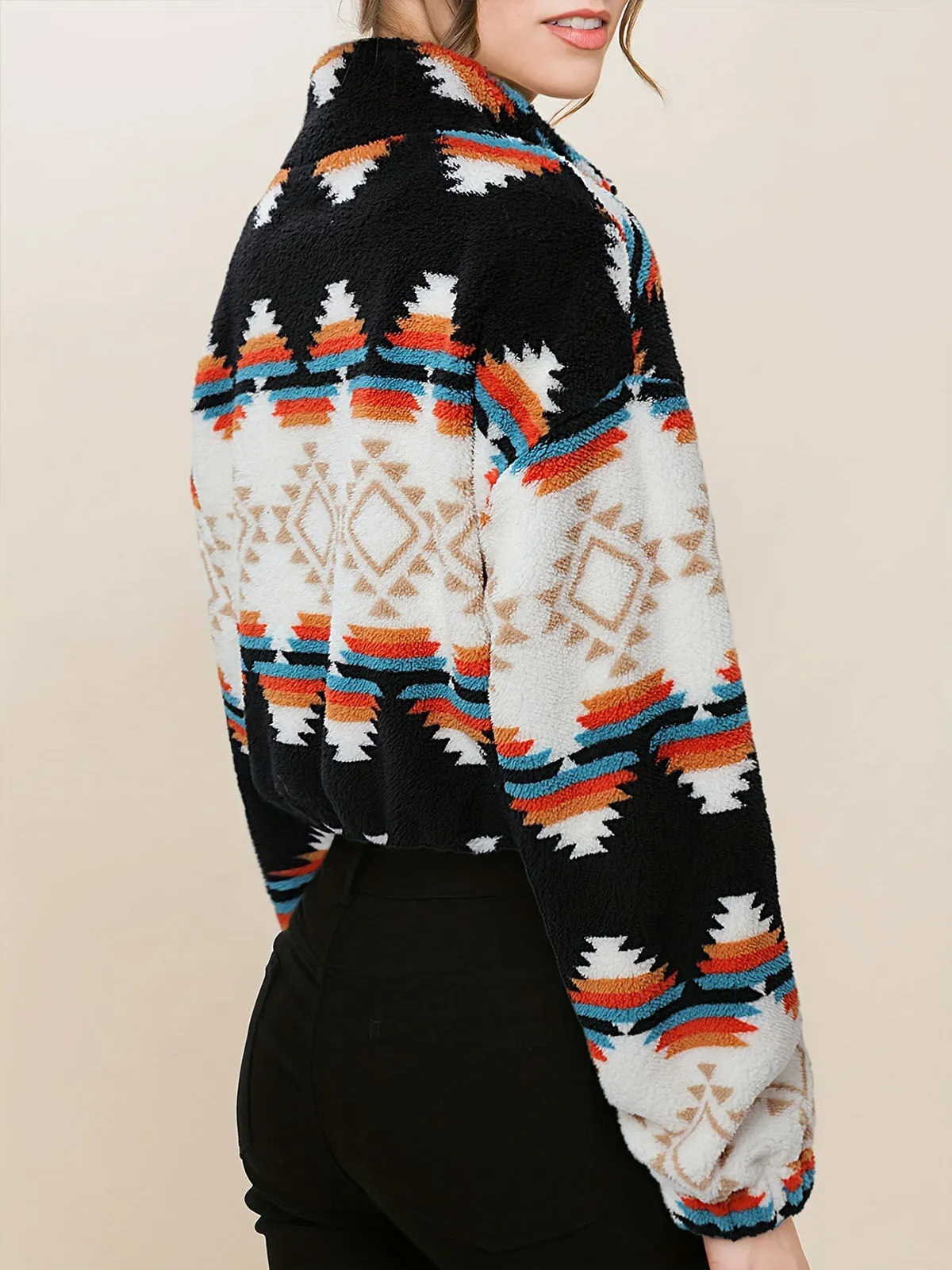 Graphic Lapel Regular Sleeve Jacket, 2 of 7