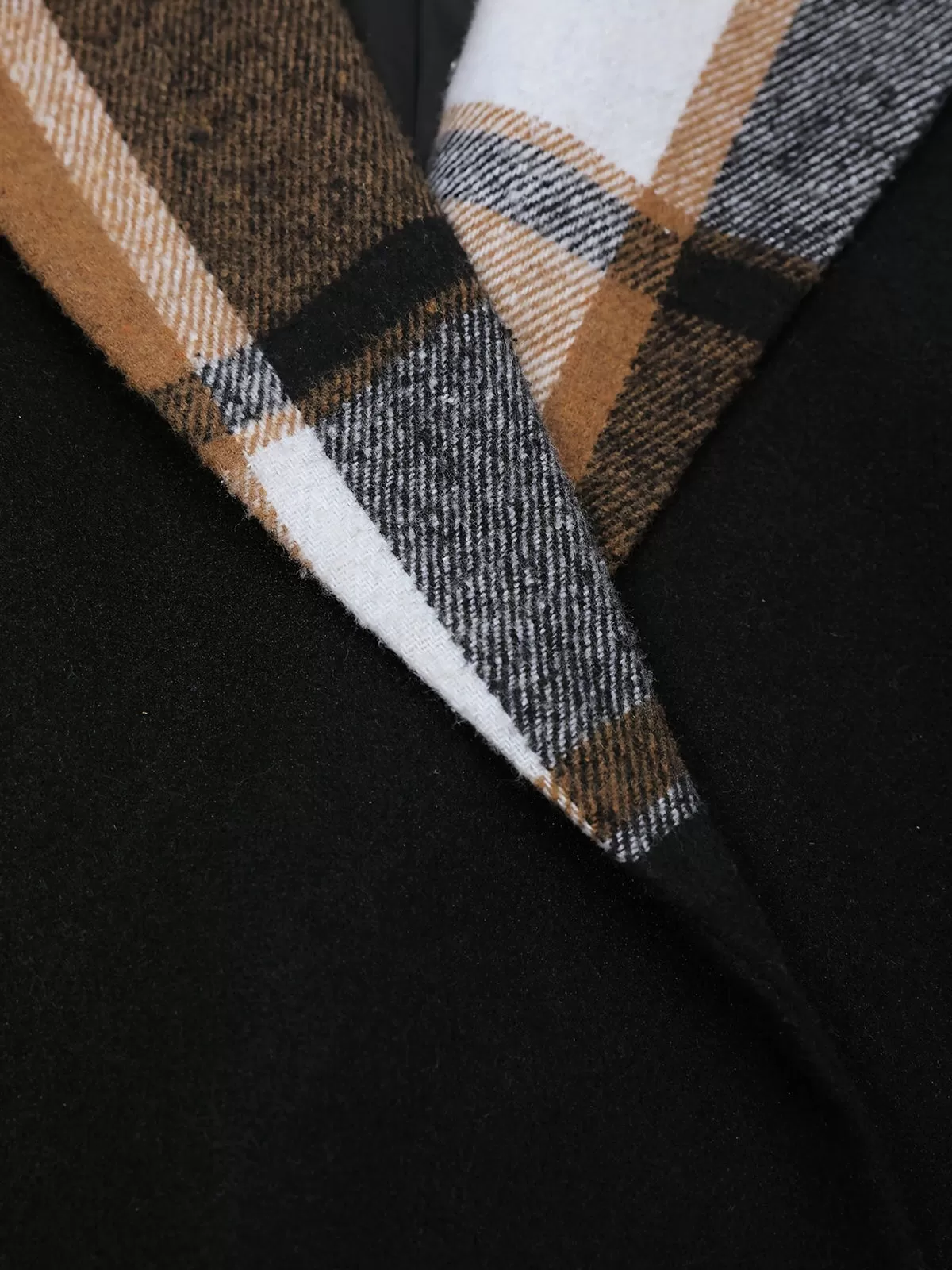 Scottish Plaid Lapel Regular Sleeve Coat, 7 of 8