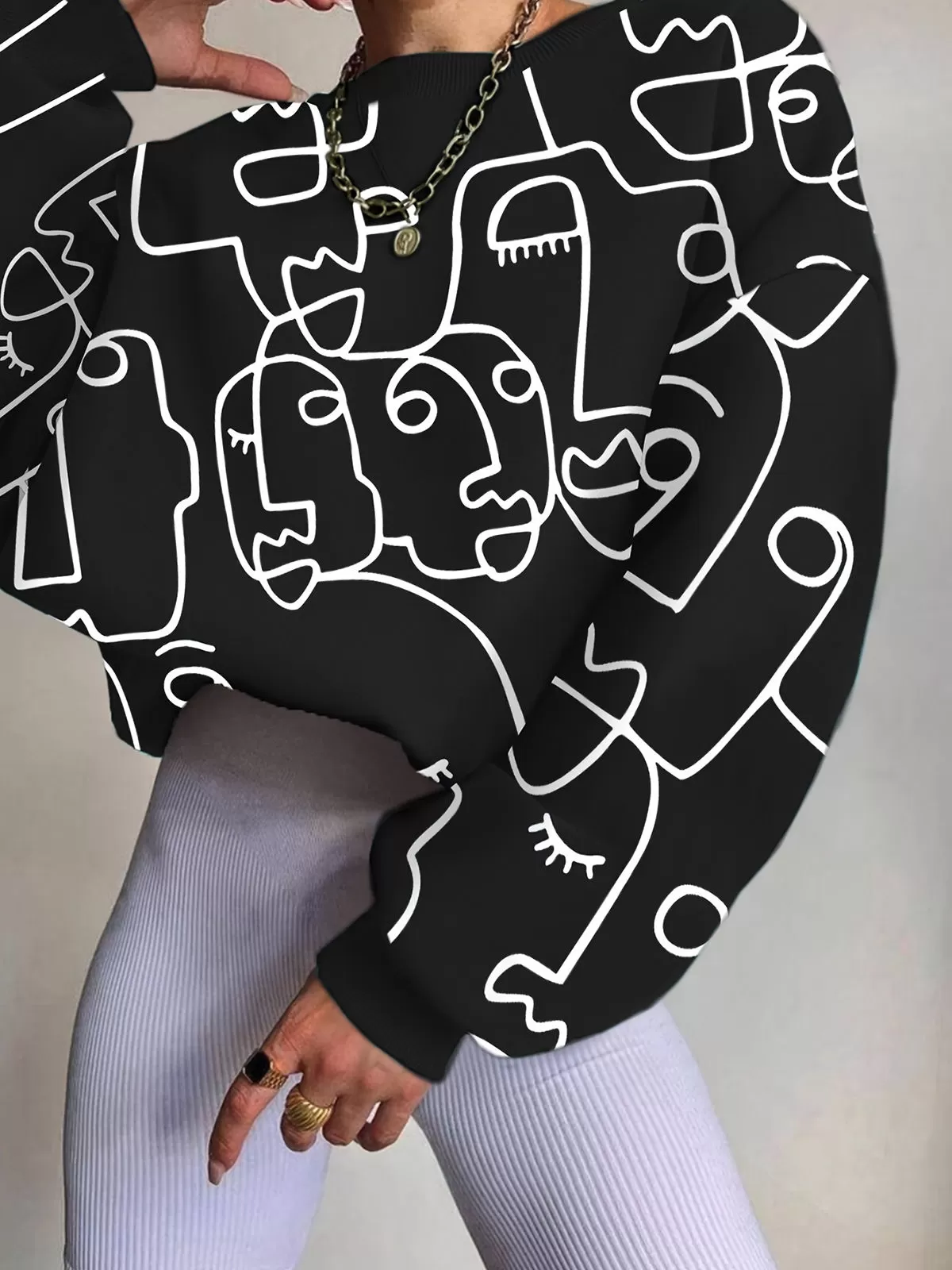 Graphic Round Neck Sweatshirt, 3 of 6