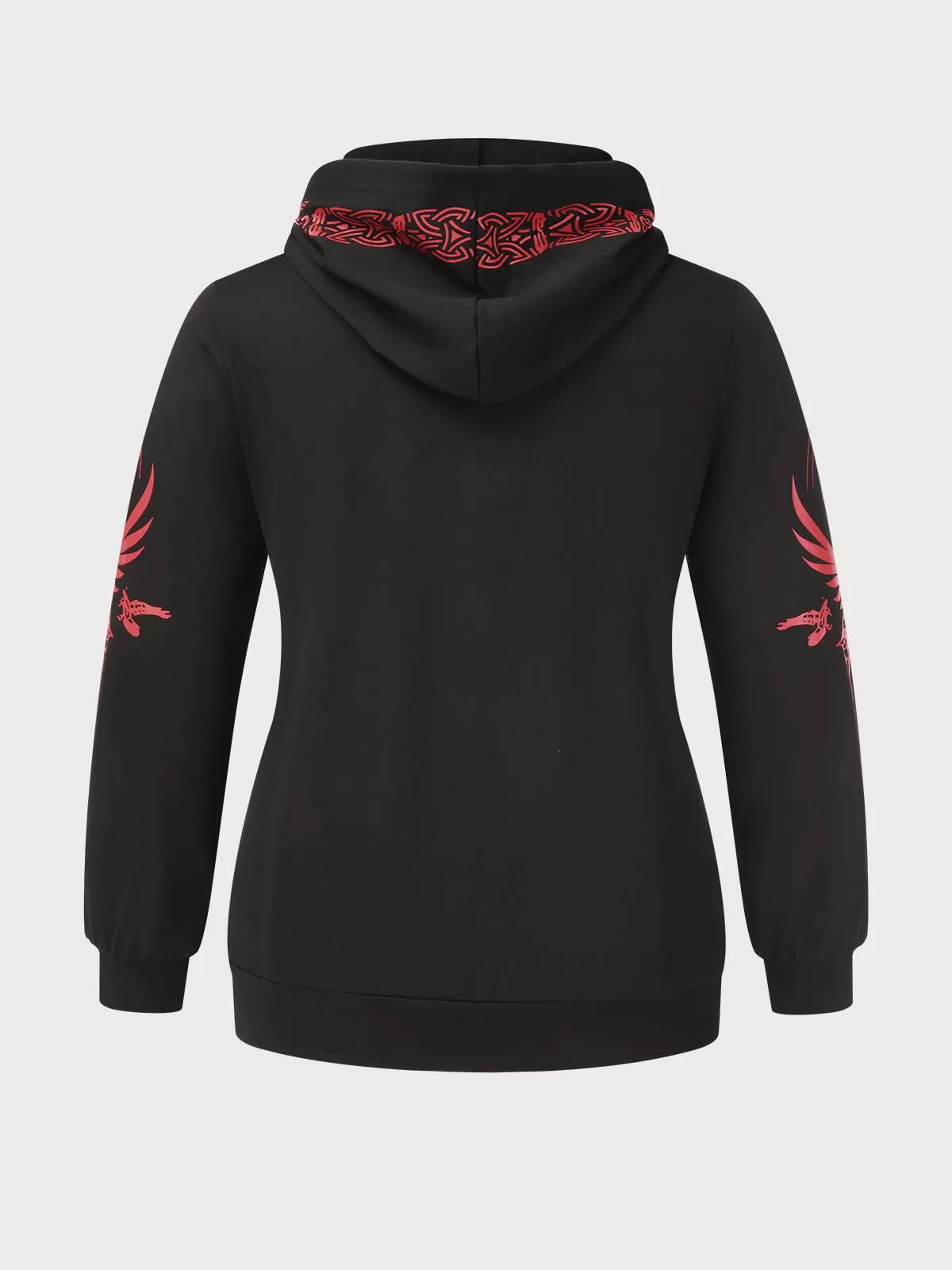 Plus Size Graphic Hooded Regular Sleeve Hoodie, 4 of 5