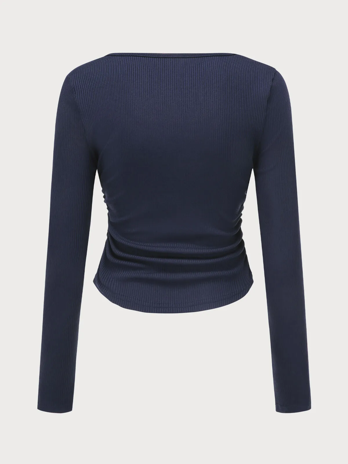 Solid Wrinkle Round Neck Regular Shirts, 3 of 6