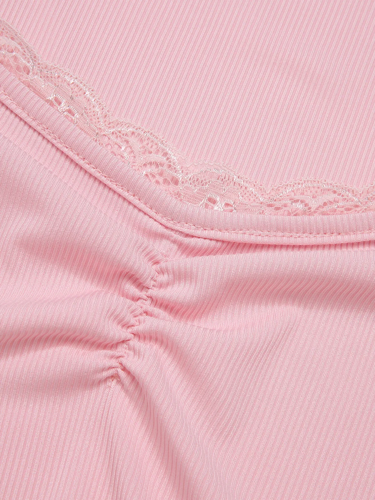 Solid Wrinkle Square Neck Blouse, 5 of 6