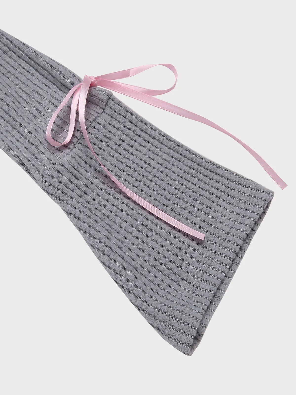 Solid Bow Off Shoulder High Rise Flare Jumpsuits, 5 of 6