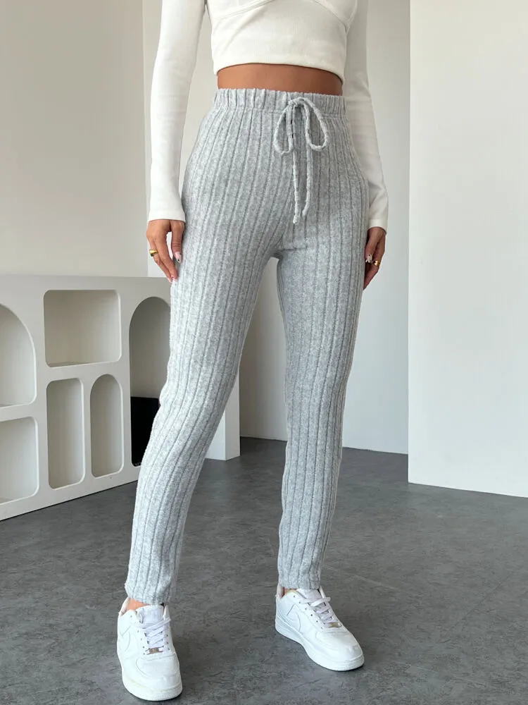 Solid Knot Medium Rise Skinny Pants, 3 of 6