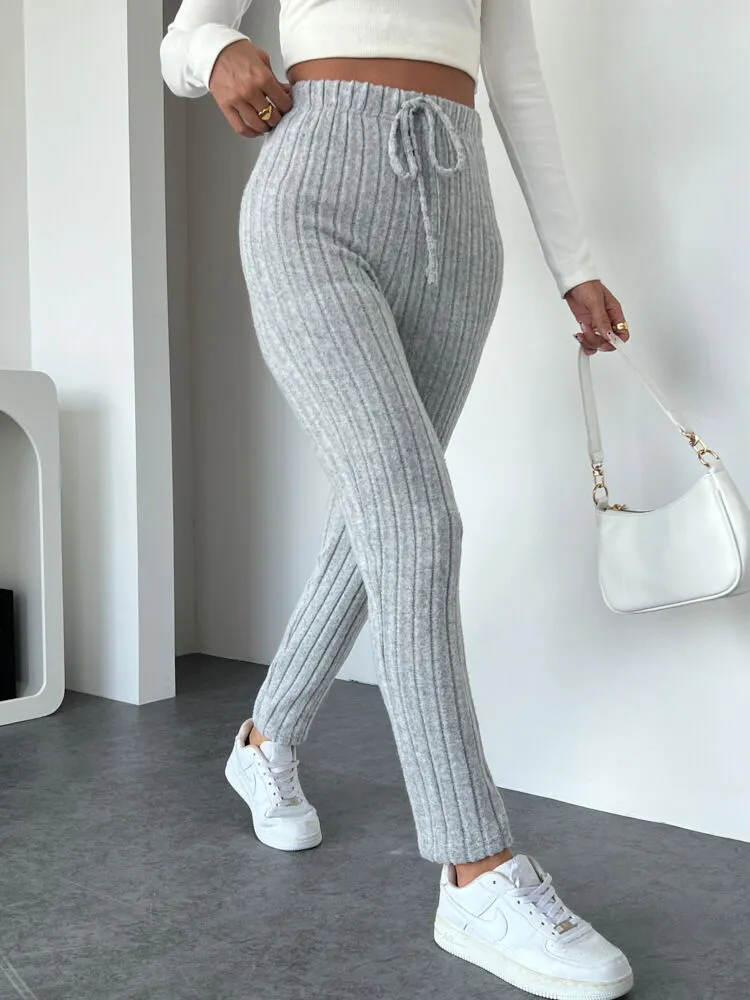 Solid Knot Medium Rise Skinny Pants, 6 of 6