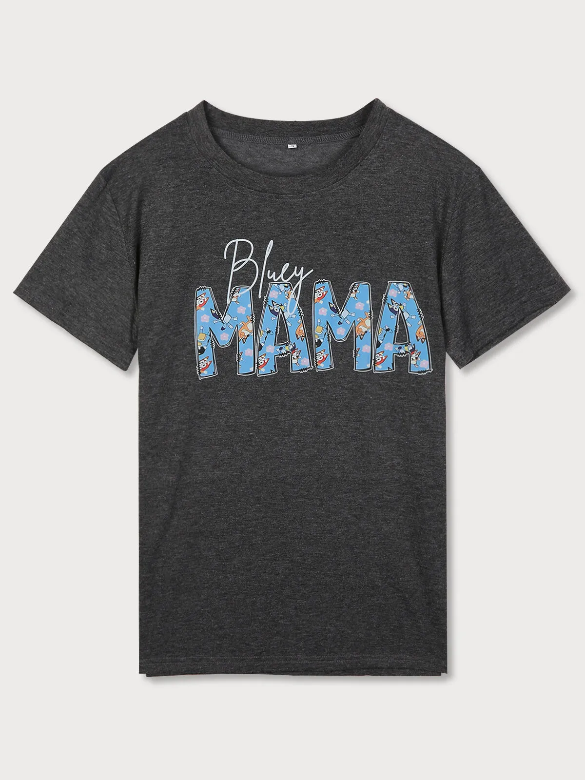 MAMA Letter Graphic Round Neck T-shirt, 3 of 8