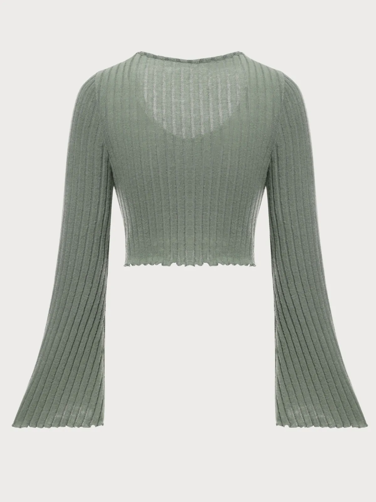 Solid V-neck Flare Regular Blouse, 2 of 6