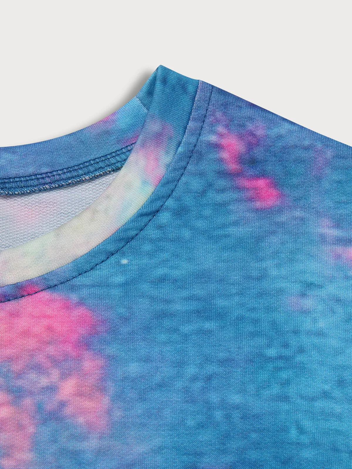 Tie-Dye Print Crew Neck Pullover Fall Outfit Sweatshirt, 5 of 8