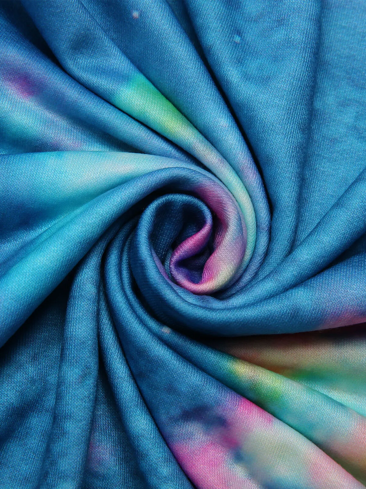 Tie-Dye Print Crew Neck Pullover Fall Outfit Sweatshirt, 8 of 8