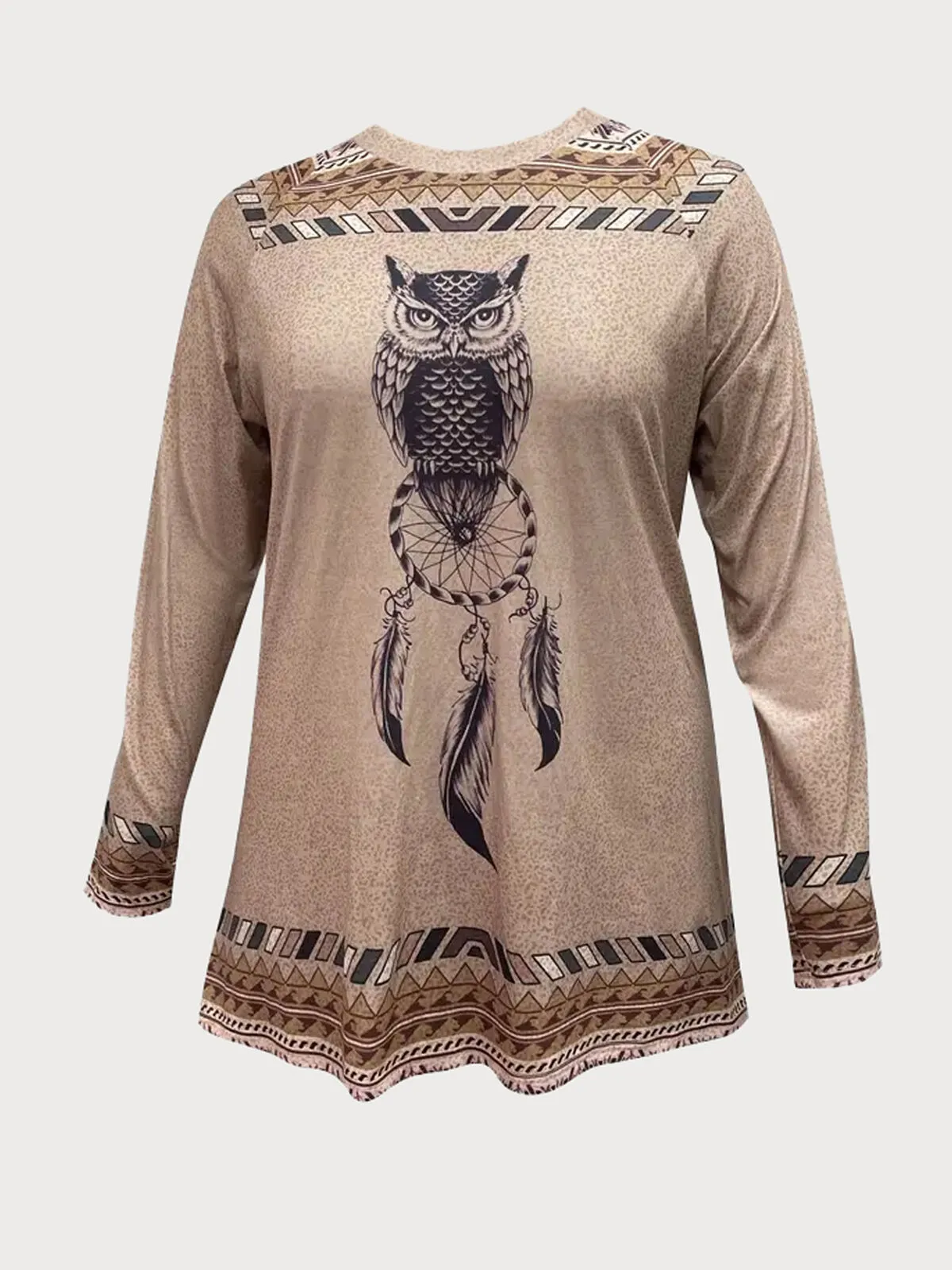 Plus Size Animal Round Neck T-shirt, 3 of 3