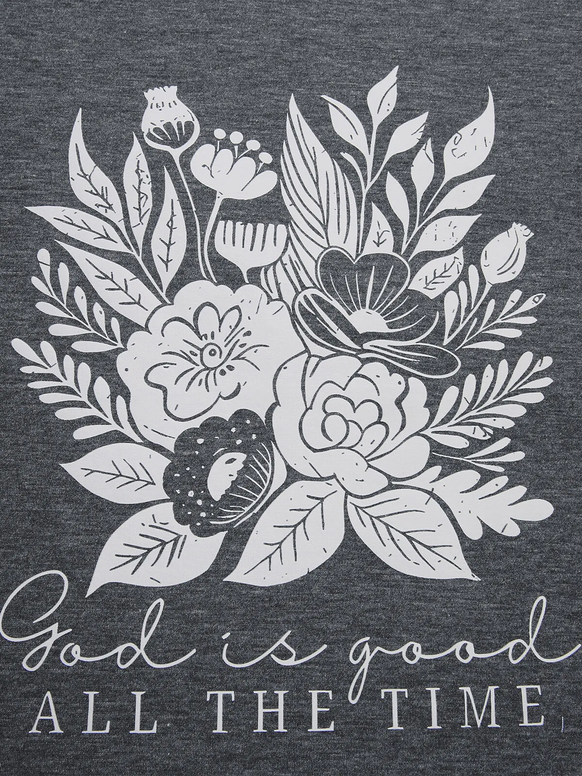 Flowers and Plants Graphic Round Neck T-shirt, 5 of 6