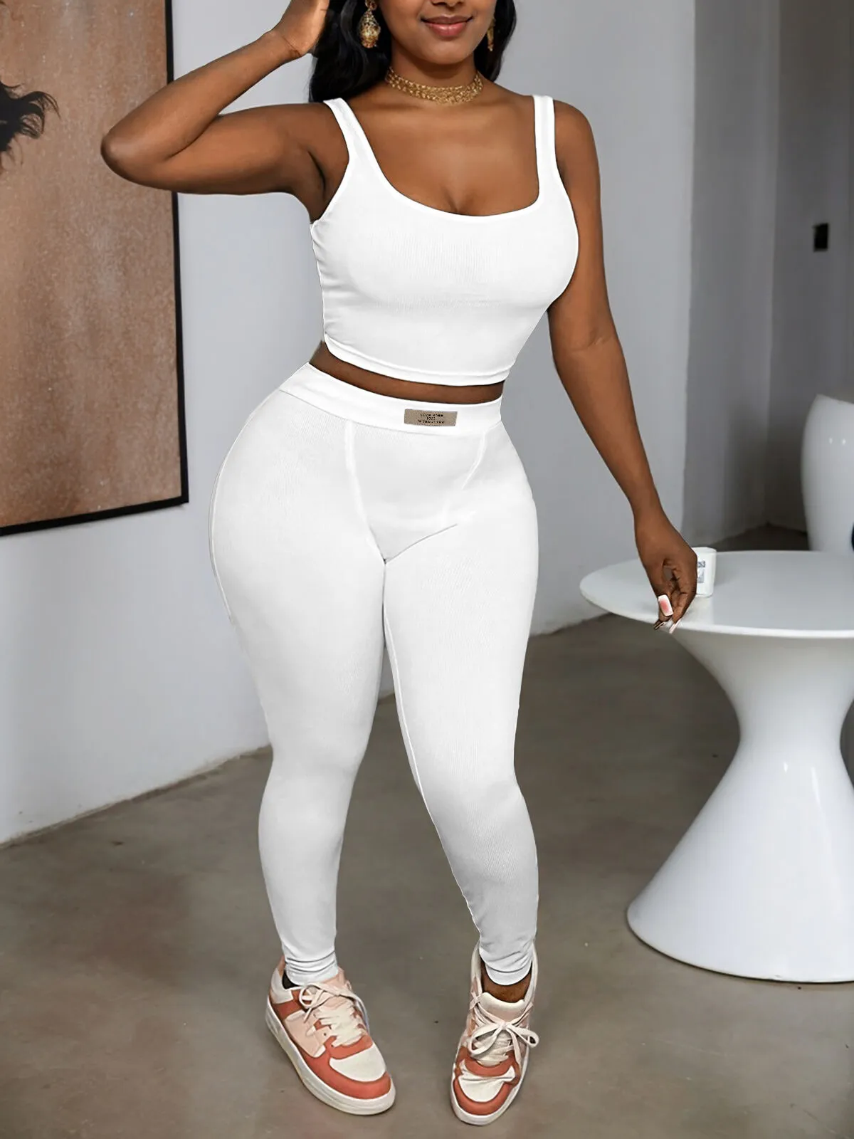 Solid Suspender Tank & Solid Skinny Pants, 6 of 6