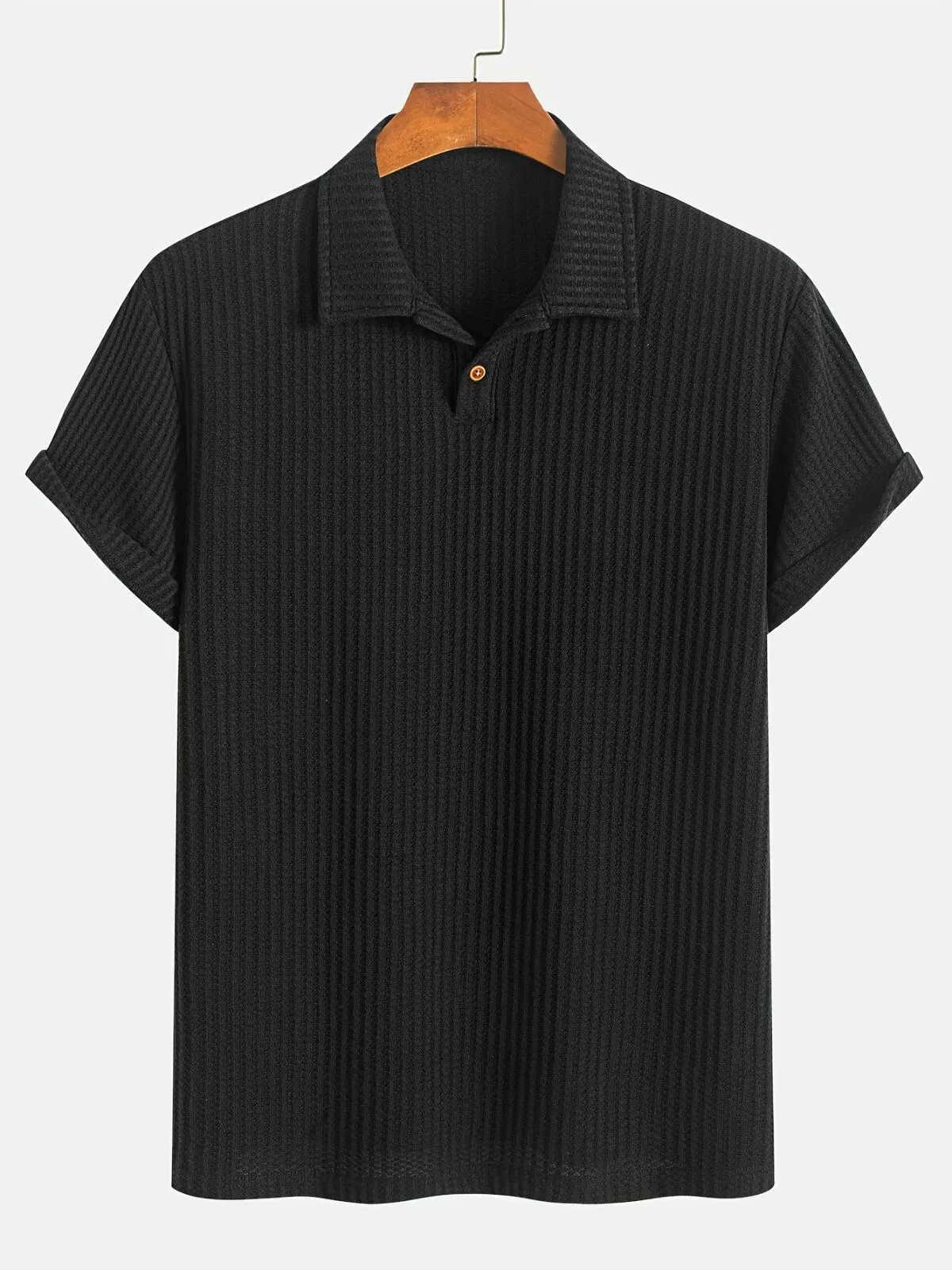 Solid Lapel Pique Regular Polo, 1 of 5