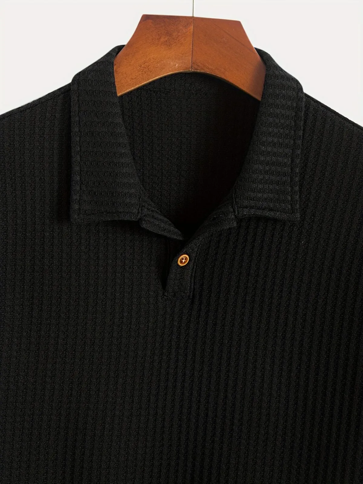 Solid Lapel Pique Regular Polo, 3 of 5