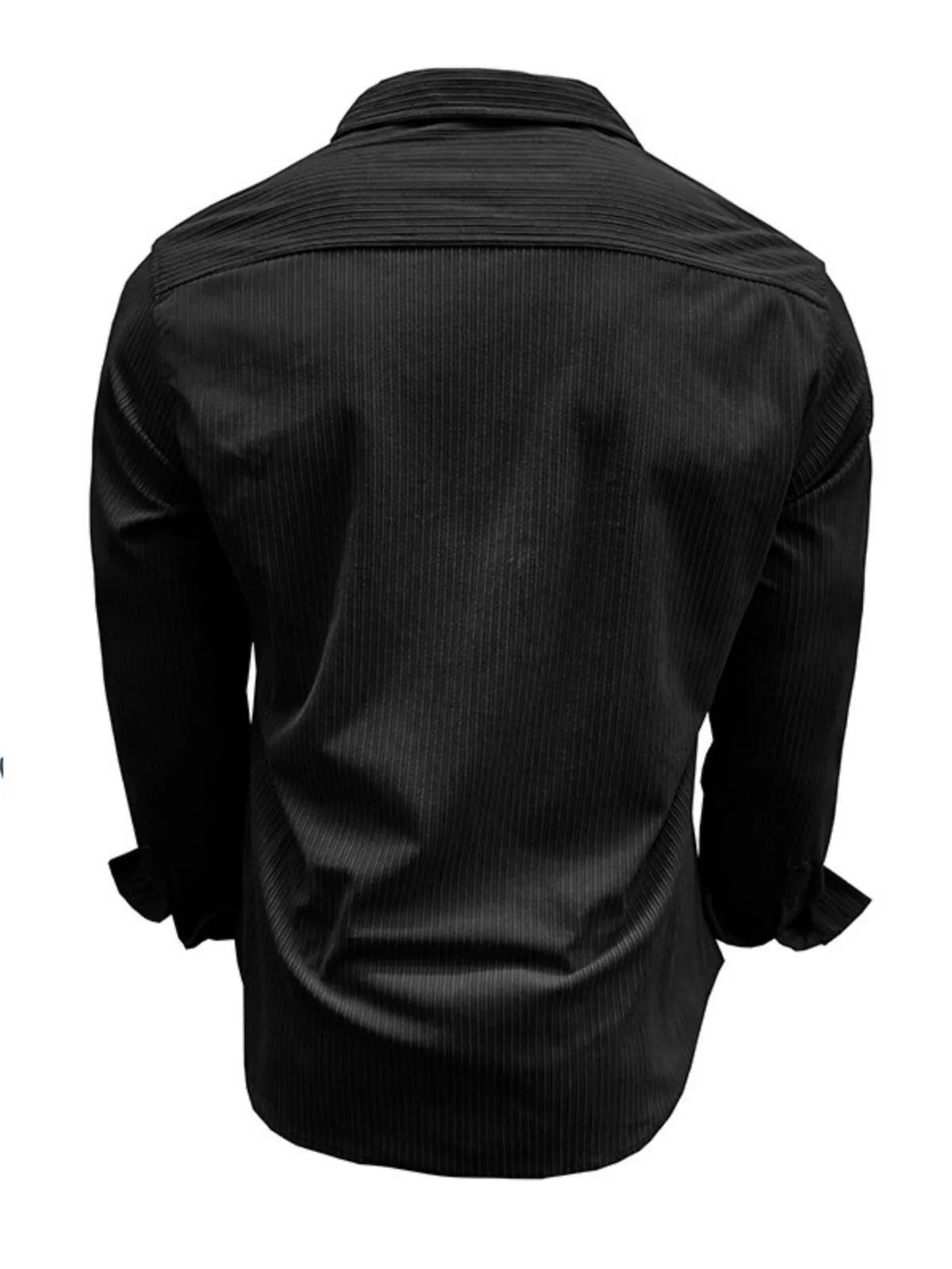 Casual Solid Lapel Button up Shirt, 3 of 5