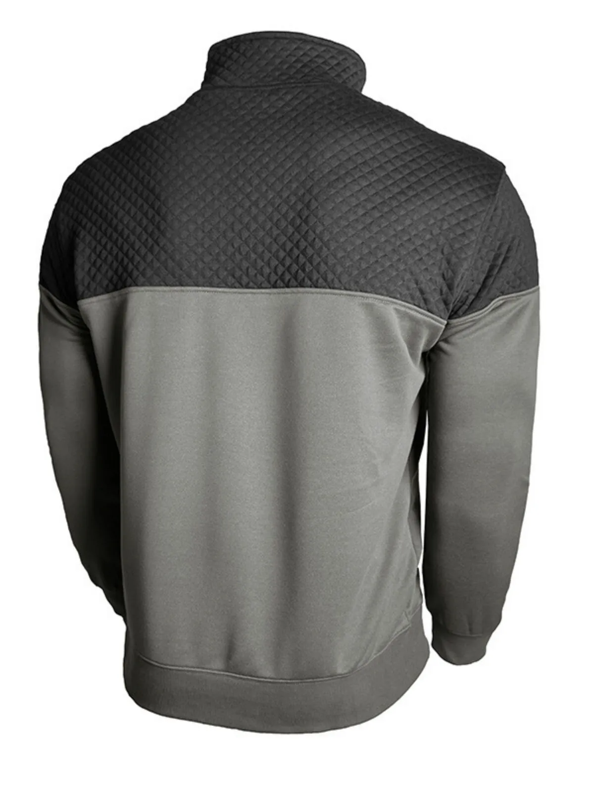 Colorblock Stand Collar Quarter Zip Sweatshirt, 3 of 5