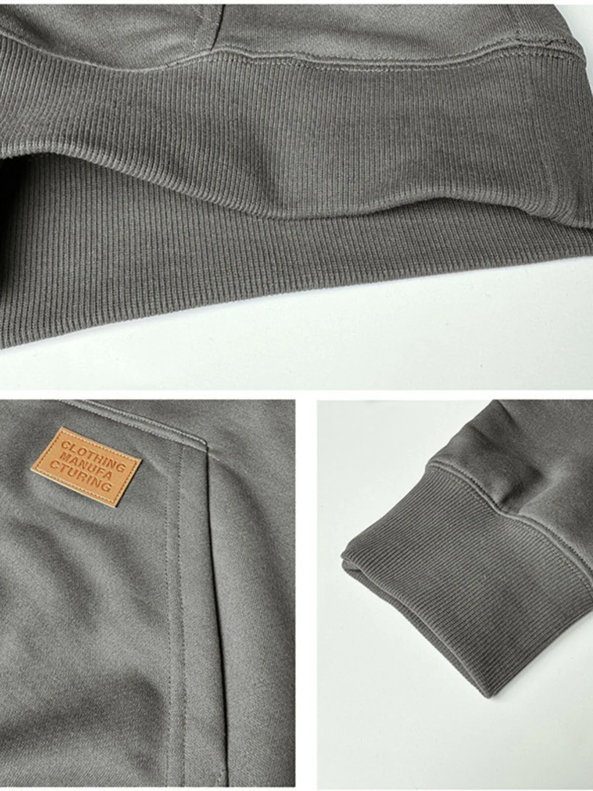 Colorblock Stand Collar Quarter Zip Sweatshirt, 5 of 5