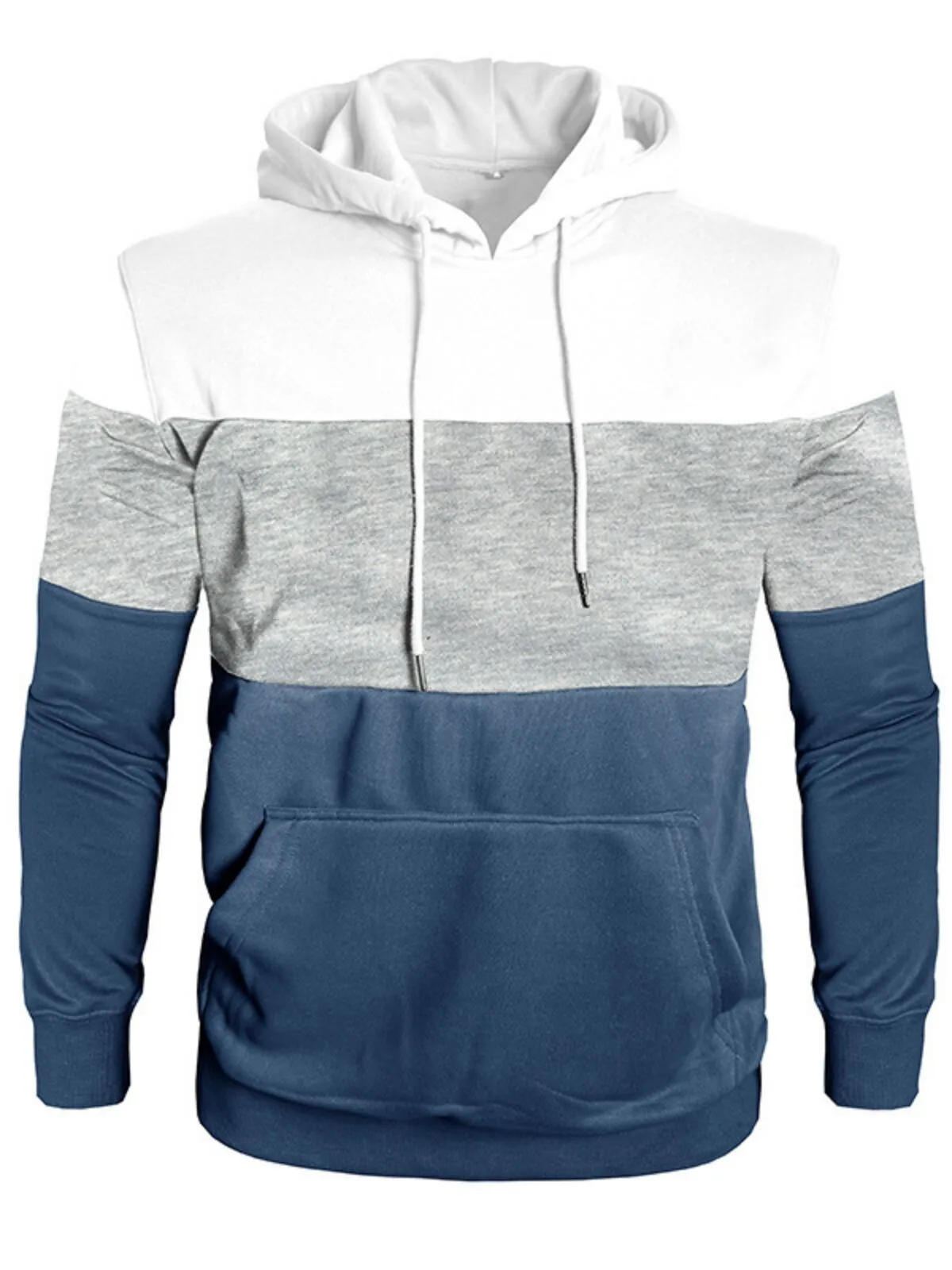Casual Colorblock Hooded Drawstring Sweatshirt, 2 of 6