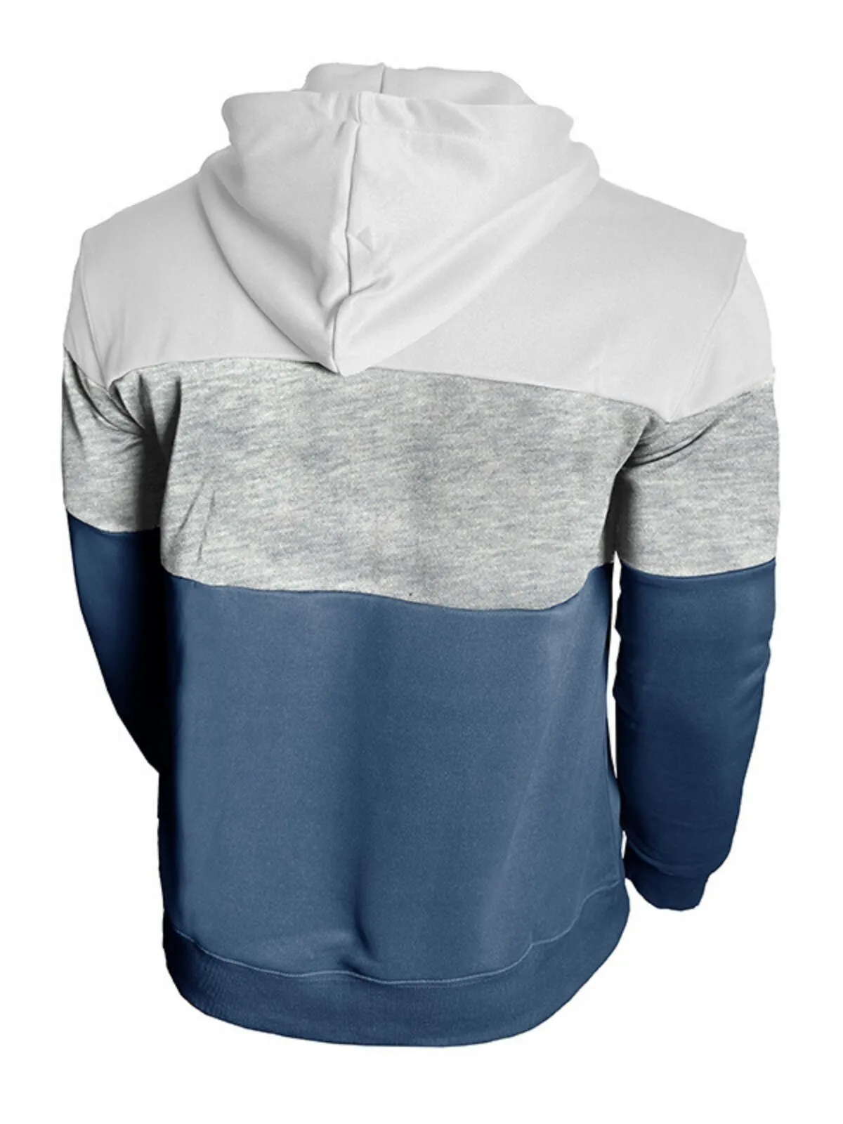 Casual Colorblock Hooded Drawstring Sweatshirt, 3 of 6