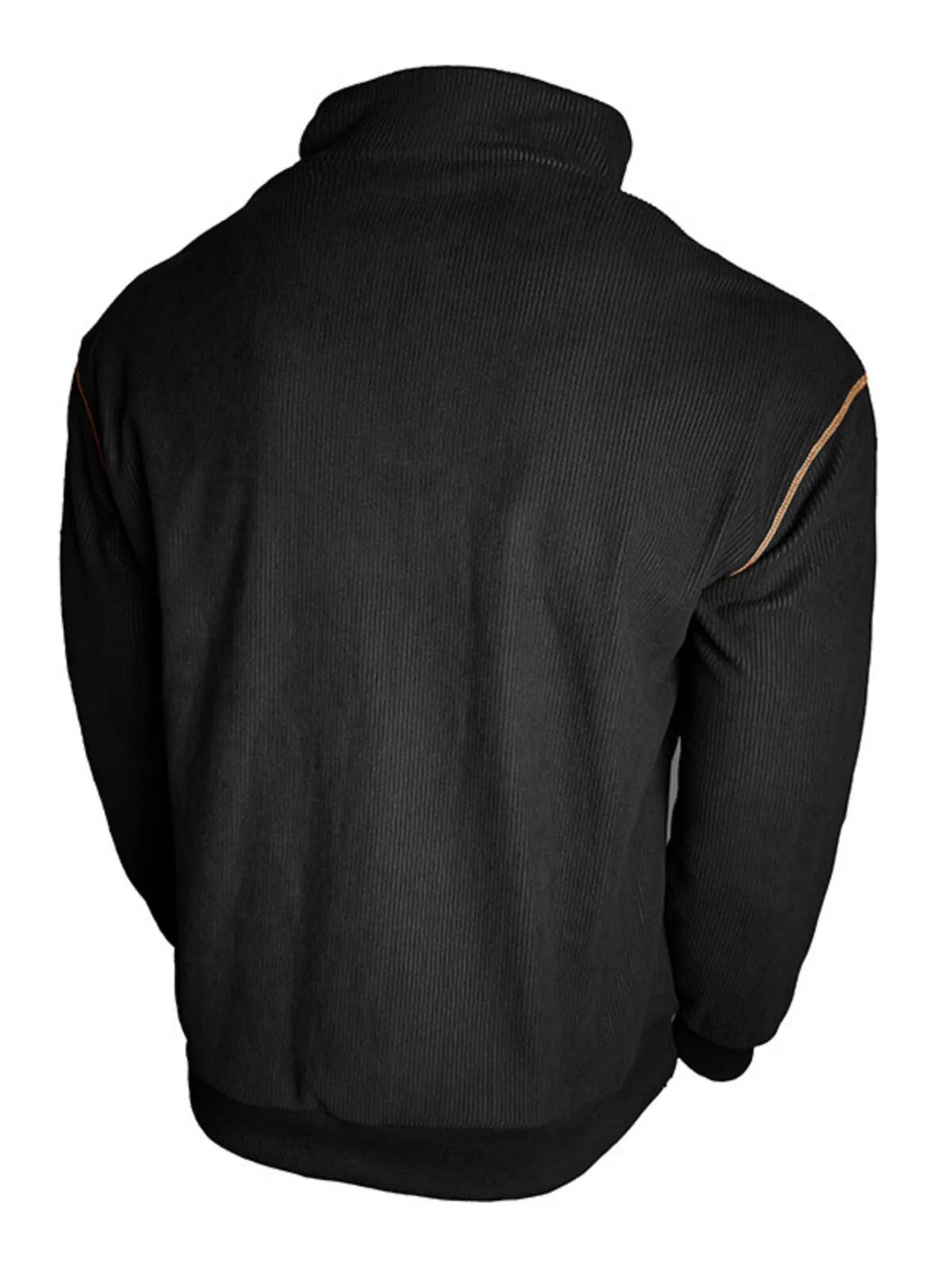 Causal Solid Stand Collar Corduroy Sweatshirt, 3 of 5