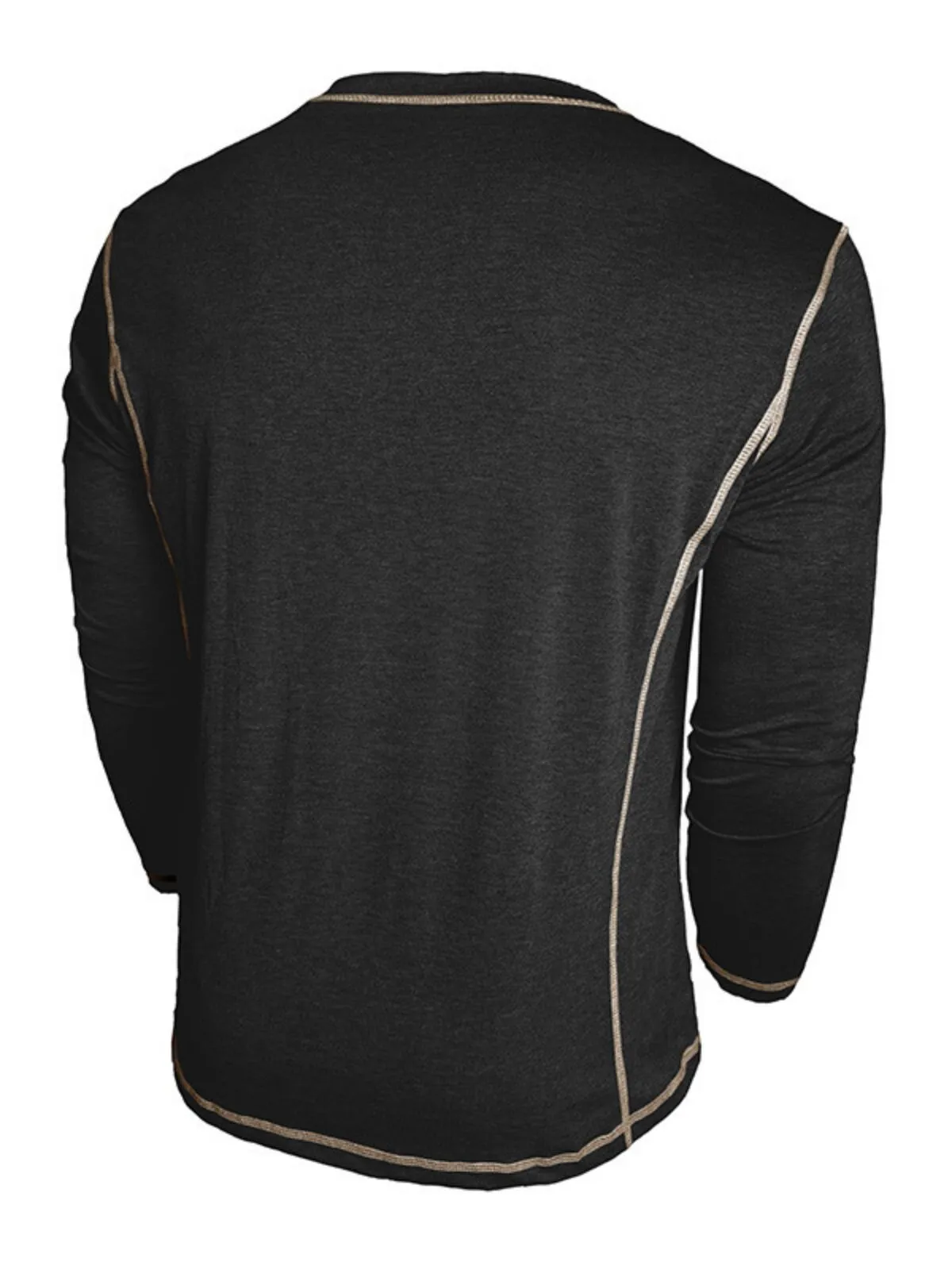 Causal Solid Open Collar Regular T-shirt, 3 of 5