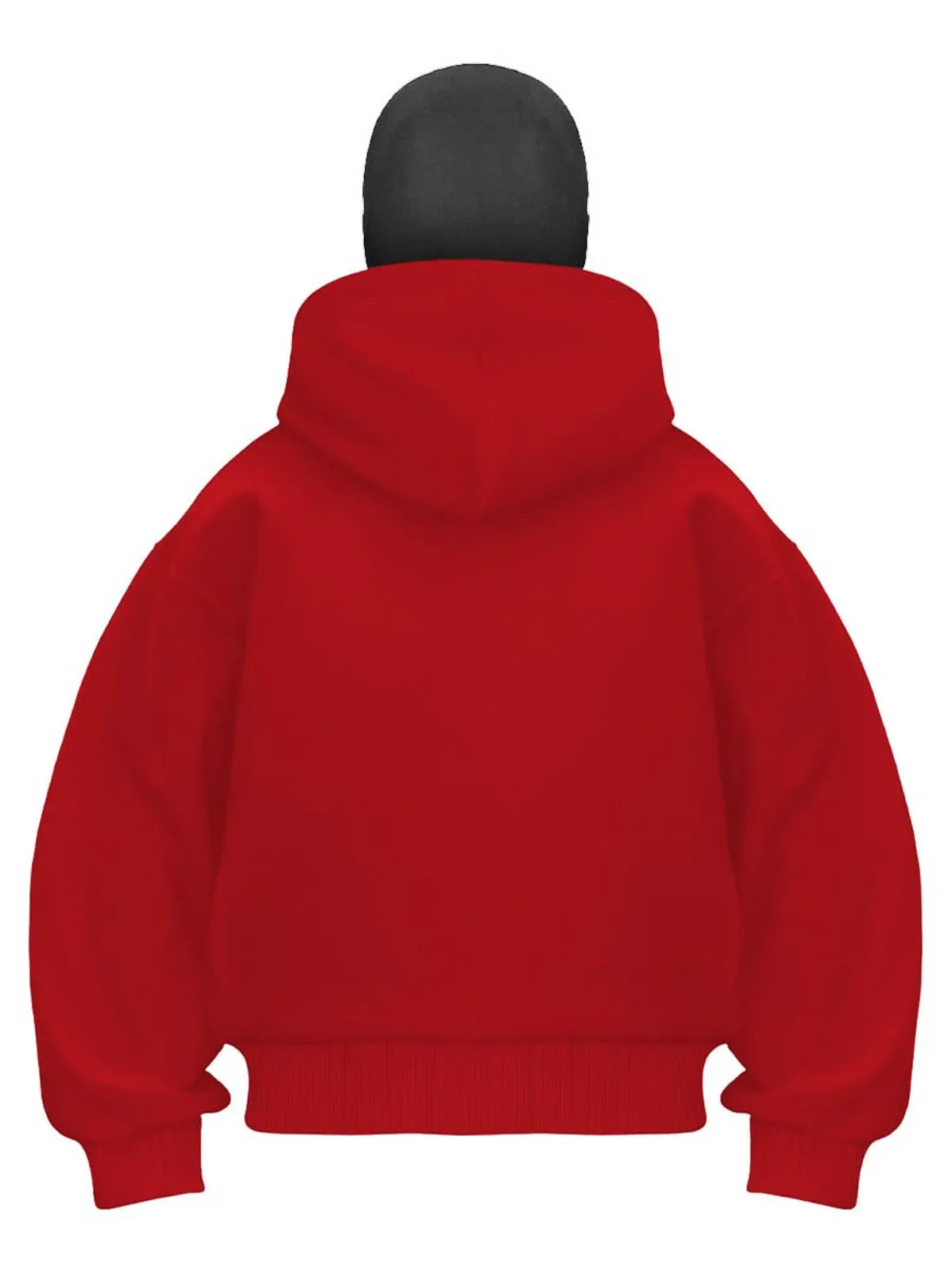 Unisex Balaclava Hoodie Sweatshirt Double-Layered Zip-Up Pullover Oversized Streetwear Jacket for Couples, 2 of 2