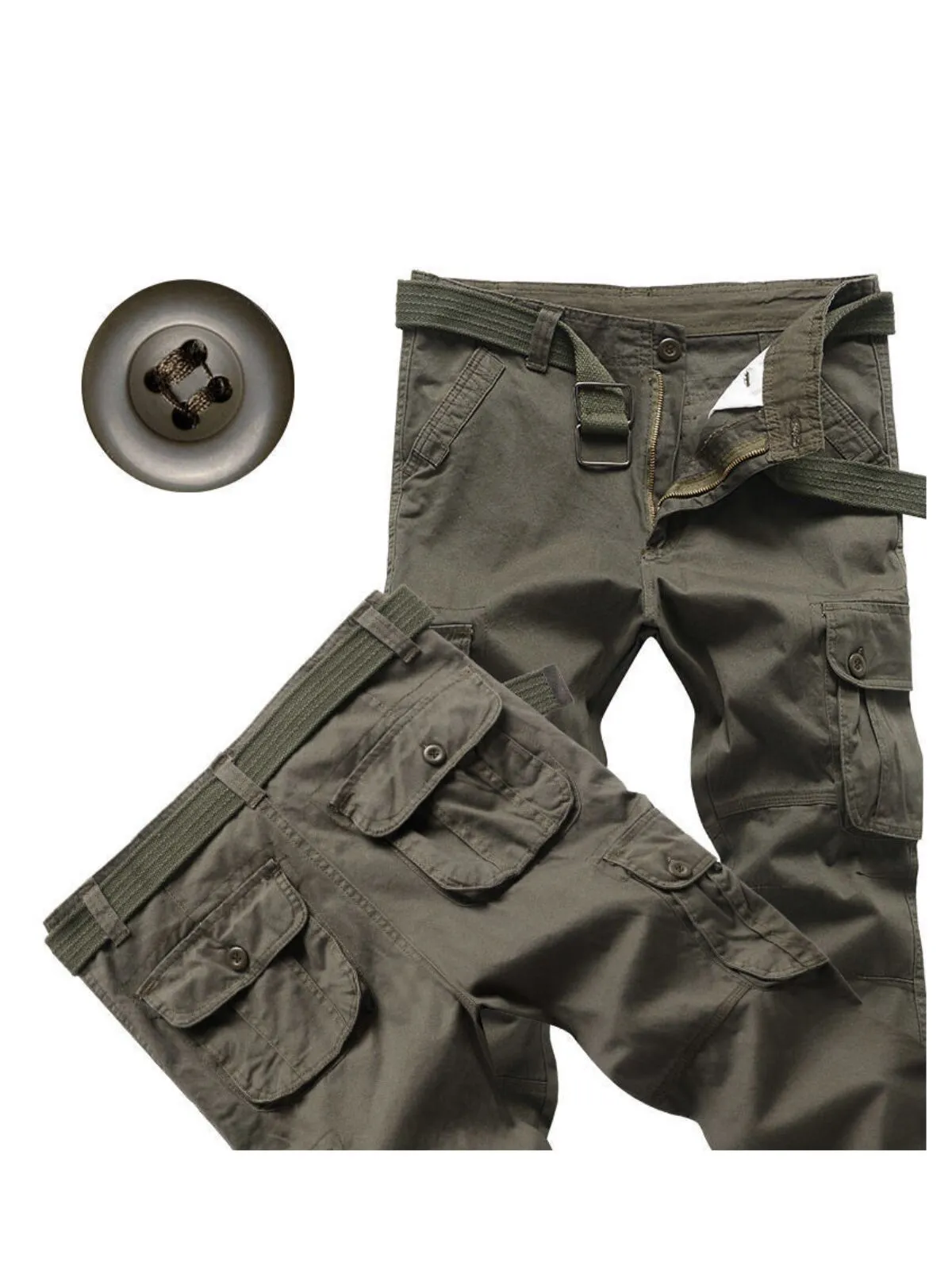 Men's Cargo Pants Casual Multi-pocket Hip Hop Streetwear Urban Overalls Pants, 1 of 2