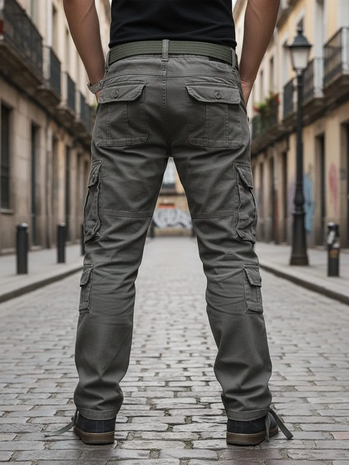 Men's Cargo Pants Durable Lightweight Athletic Multi-Pockets Tactical Outdoor Military Army Trousers, 4 of 6