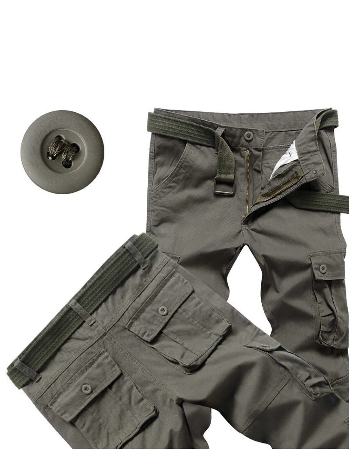 Men's Cargo Pants Durable Lightweight Athletic Multi-Pockets Tactical Outdoor Military Army Trousers, 6 of 6