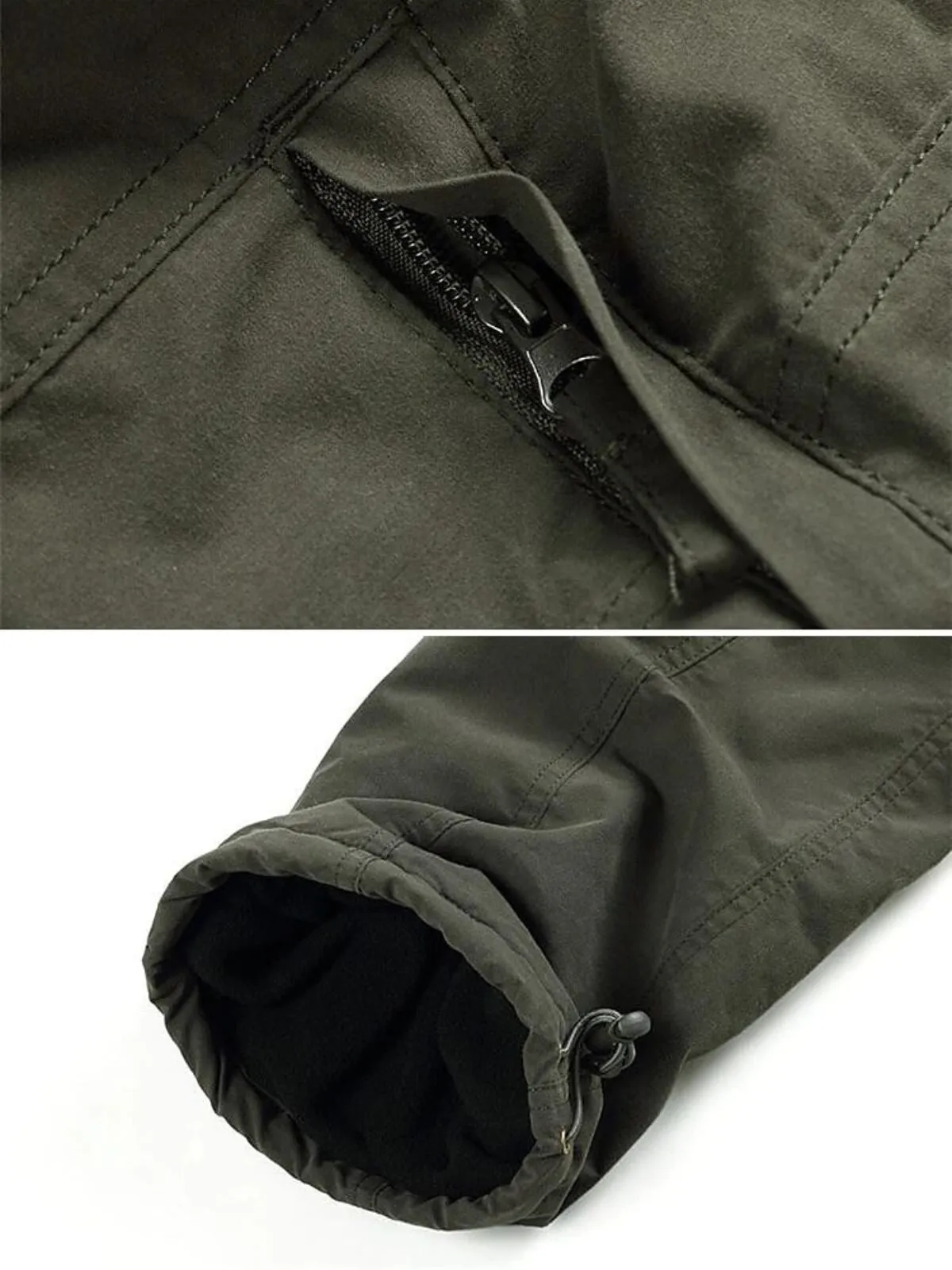 Men's Cargo Pants Military Tactical Combat Long Fleece Warm in Fall and Winter, 5 of 7