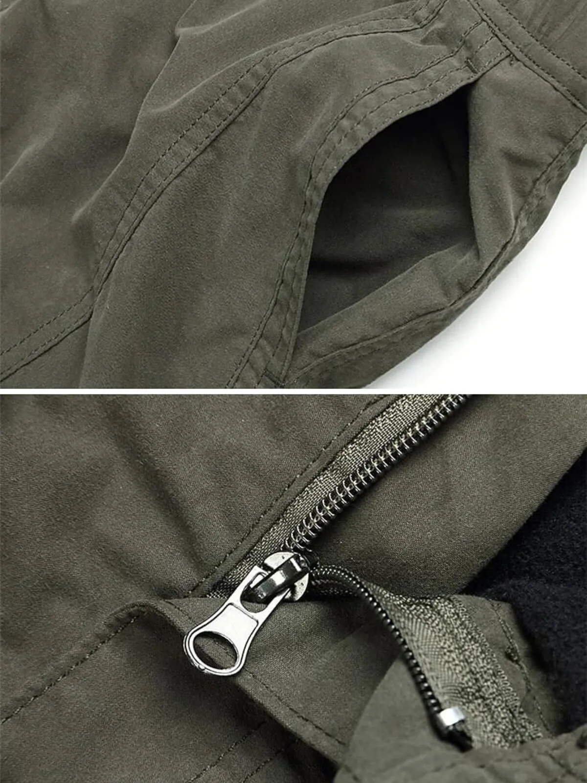 Men's Cargo Pants Military Tactical Combat Long Fleece Warm in Fall and Winter, 6 of 7