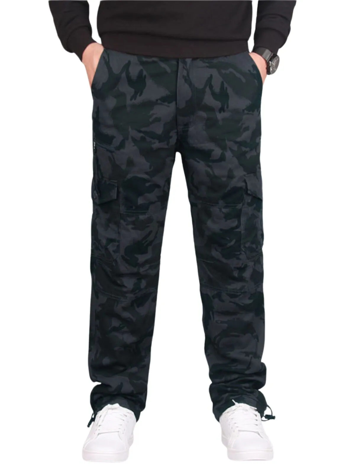 Camo Pocket Zipper Fly Cargo Pants, 2 of 4